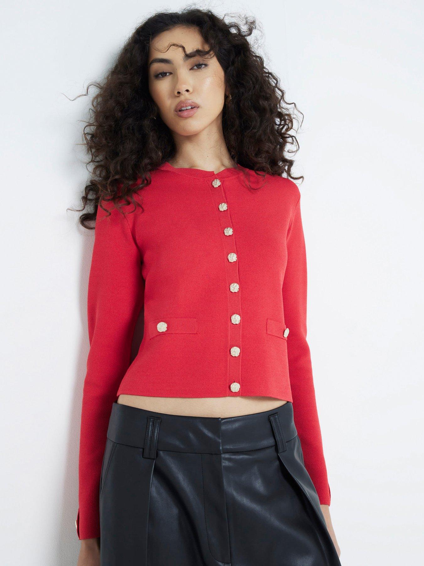 river-island-clean-military-cardigan-redfront