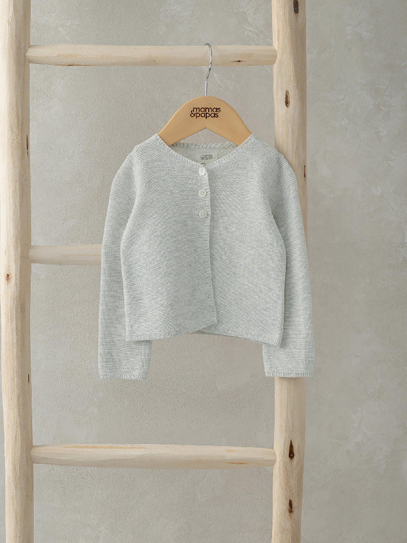 mamas-papas-baby-unisex-knitted-cardigan-greystillFront