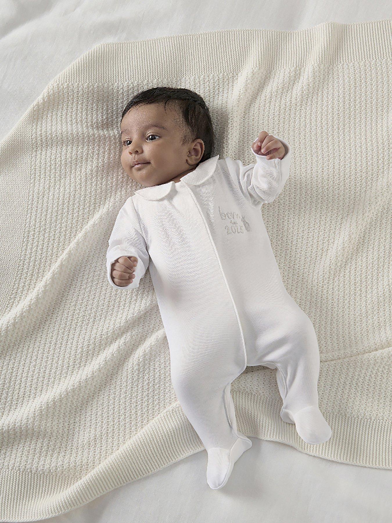 mamas-papas-baby-unisex-born-in-2025-sleepsuit-whitefront