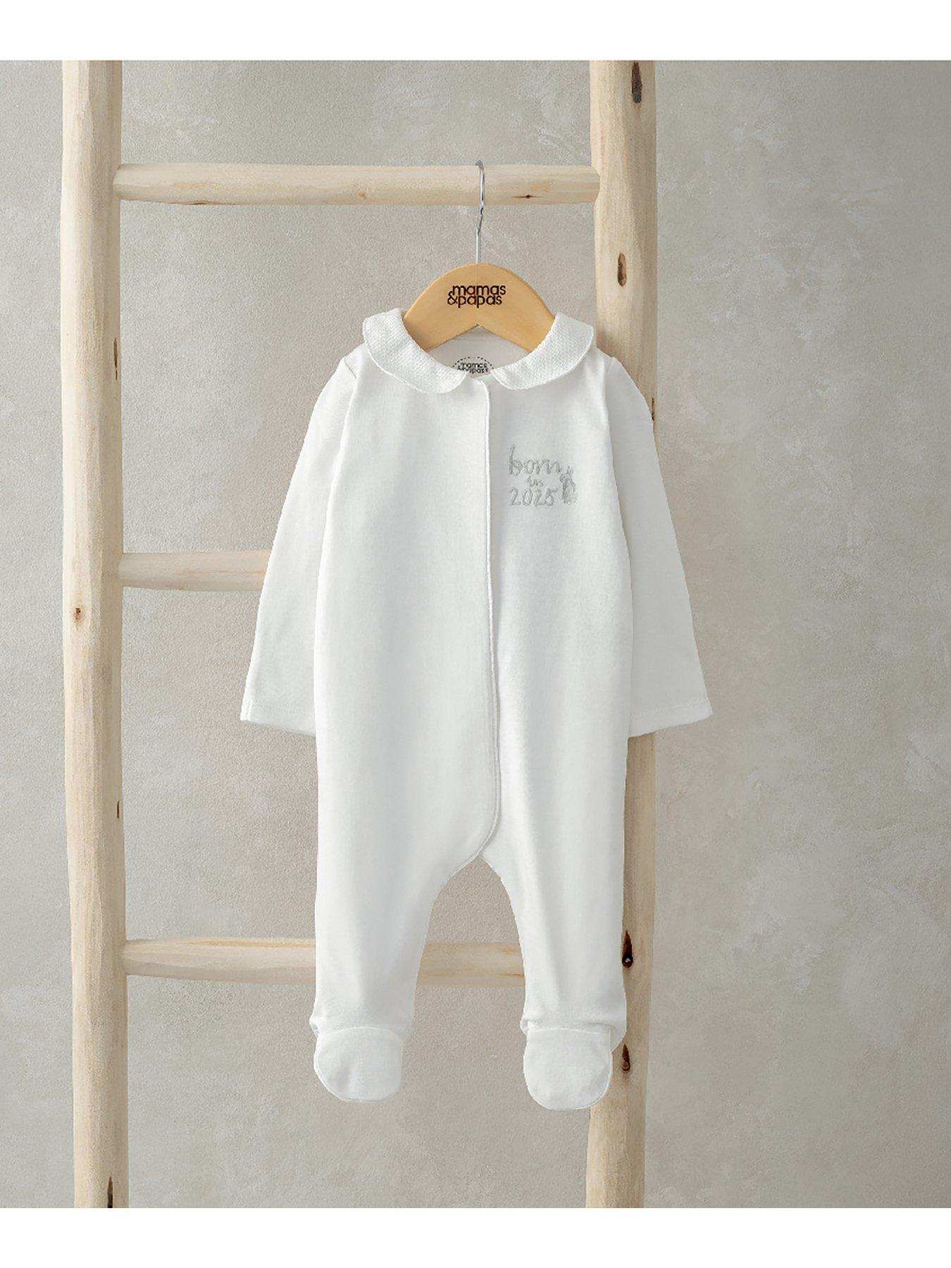 mamas-papas-baby-unisex-born-in-2025-sleepsuit-whitedetail