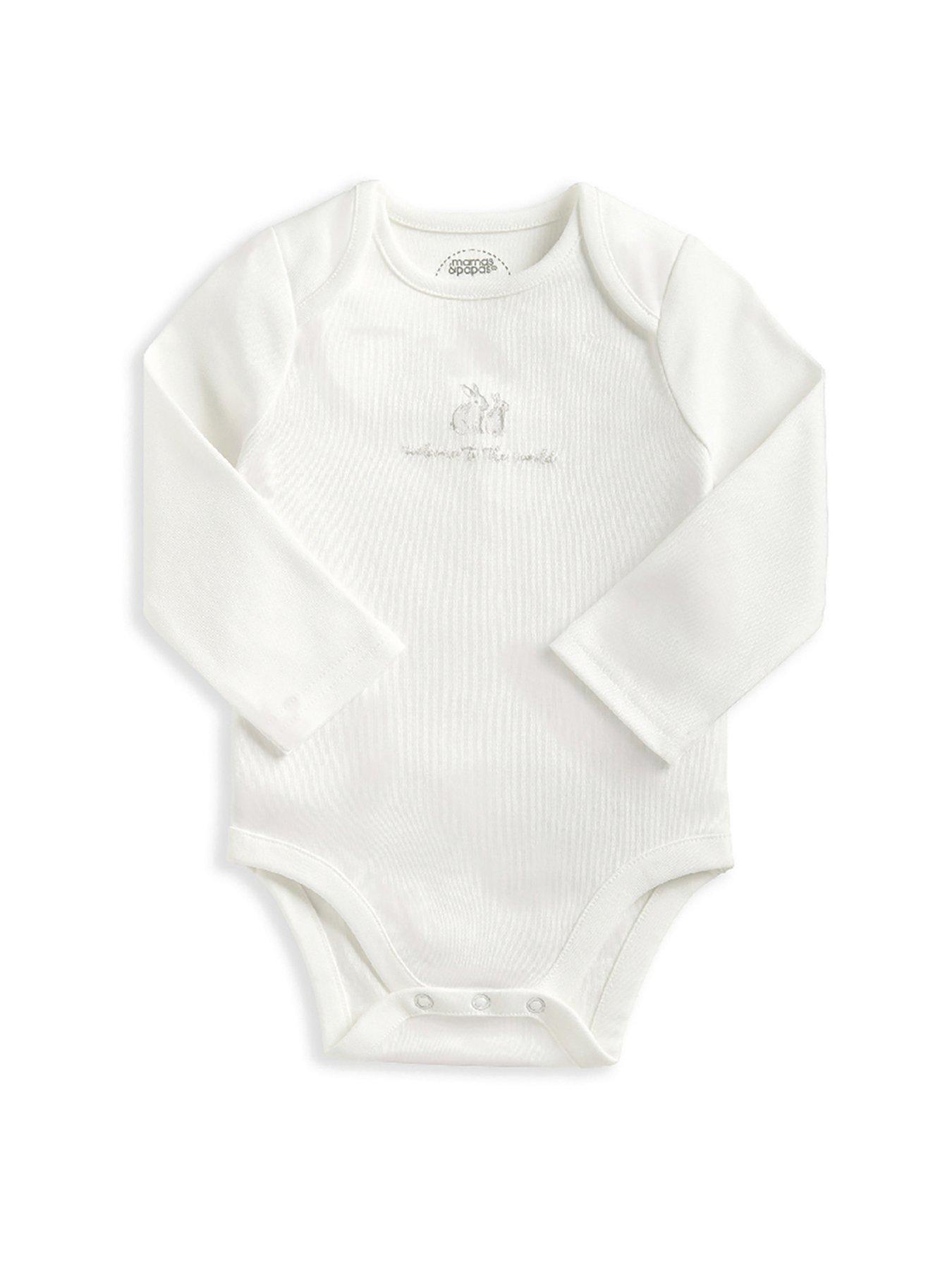 mamas-papas-baby-unisex-3-piece-bunny-jersey-sleepsuit-bodysuit-hat-set-whiteoutfit