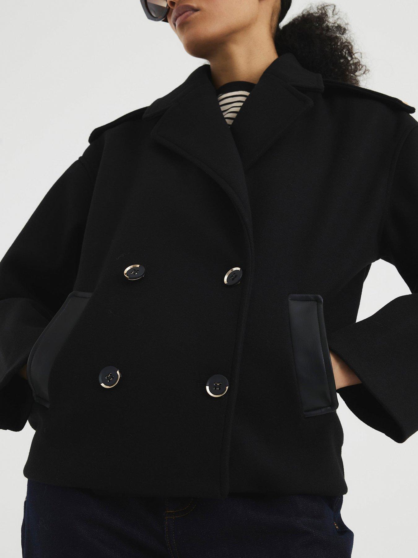 river-island-short-bomber-back-pea-coat-blackoutfit