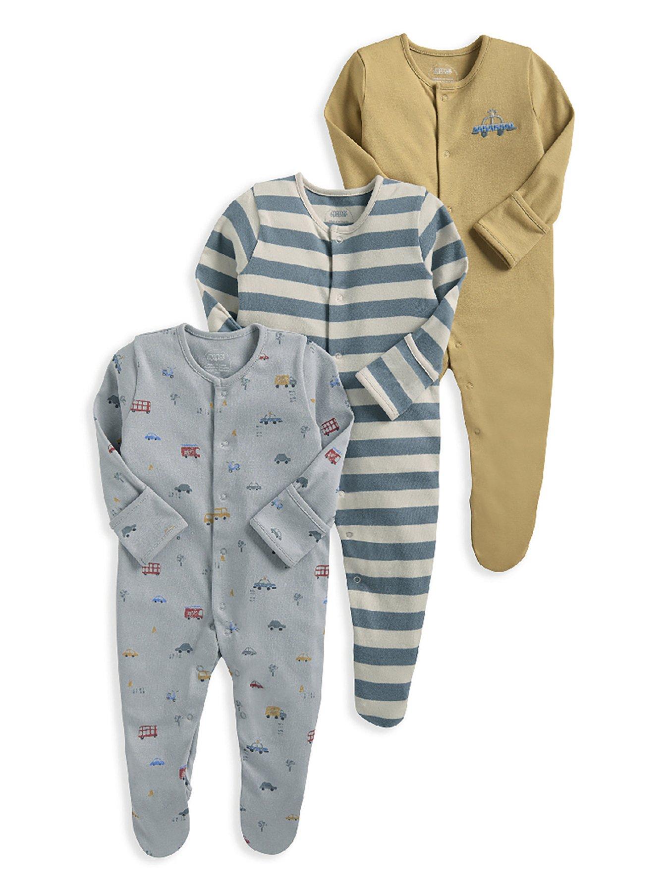 mamas-papas-baby-boys-3-pack-transport-sleepsuits-multi