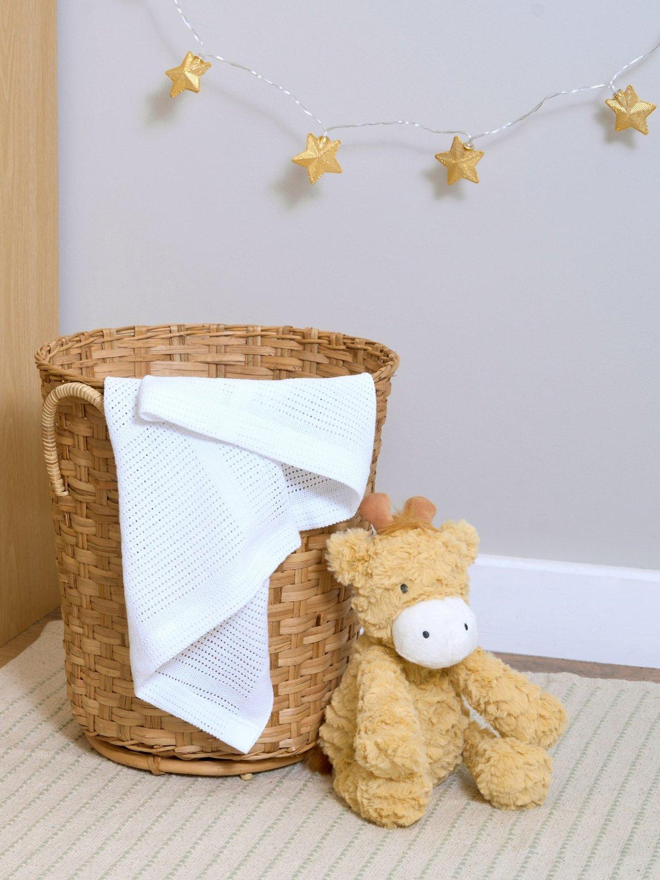 clair-de-lune-moses-basket-sheets-amp-pram-cellular-blanket-whiteoutfit