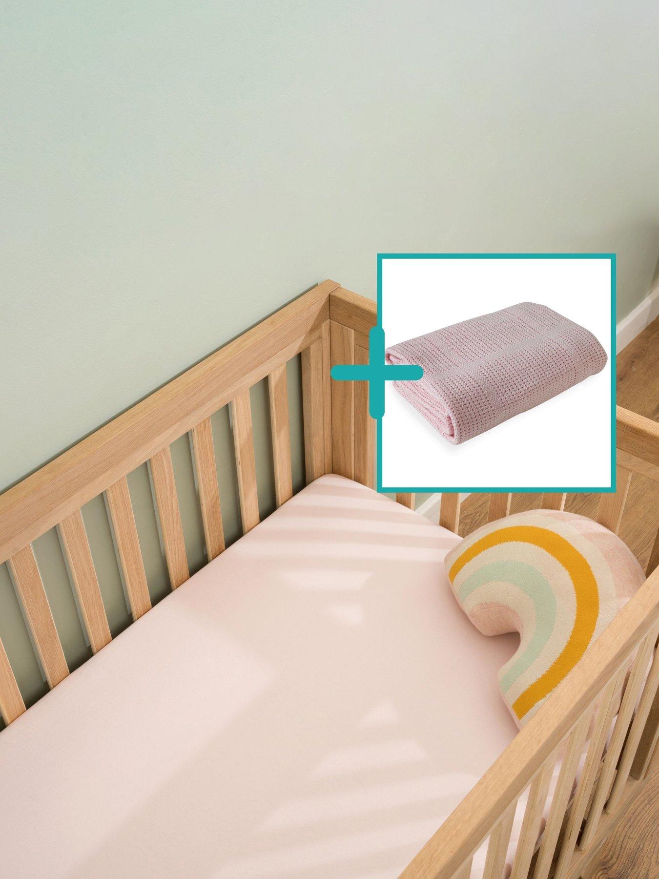 clair-de-lune-cot-bed-sheets-amp-cellular-blanket--nbsppink