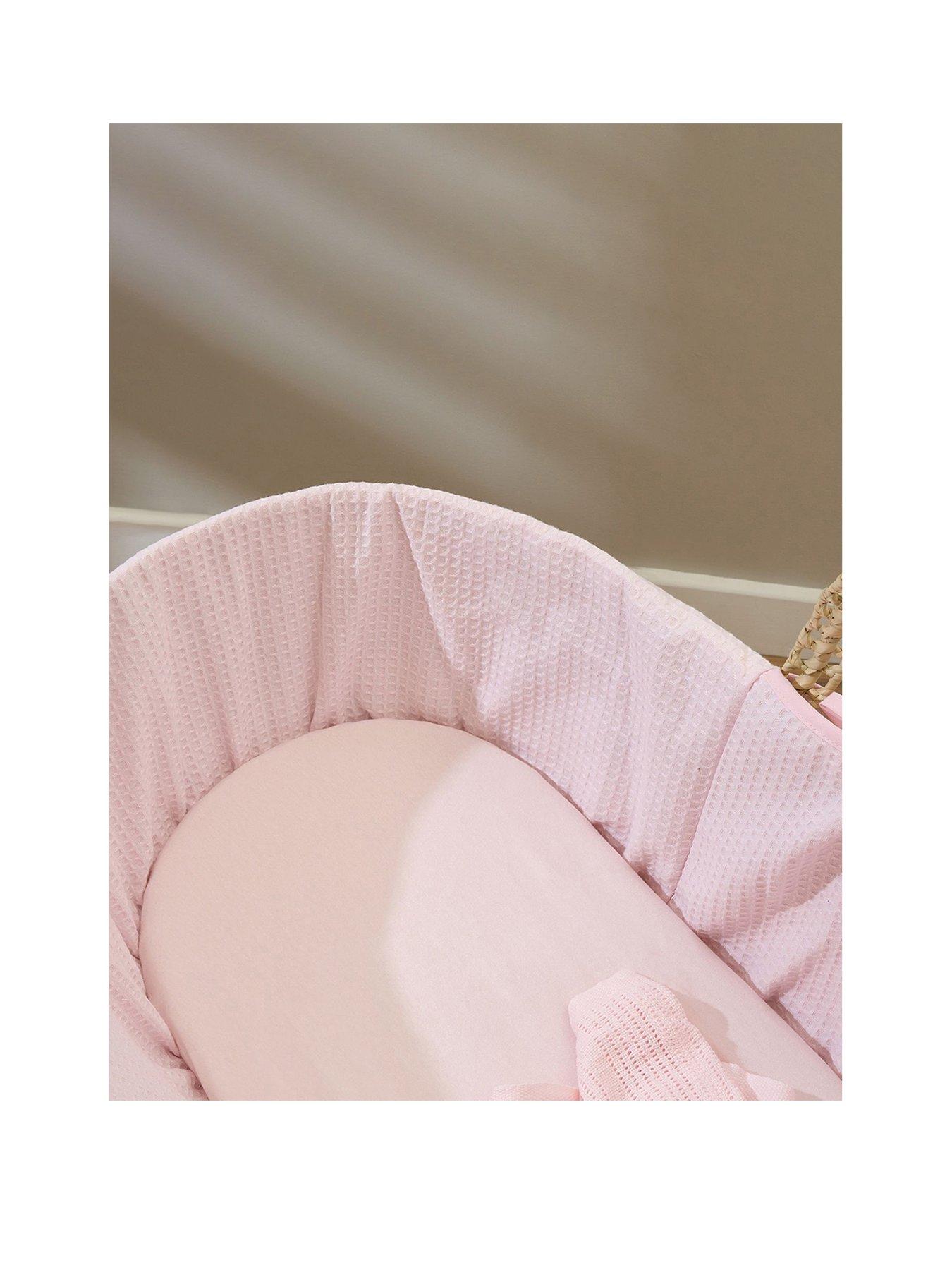 clair-de-lune-moses-basket-sheets-amp-pram-cellular-blanket--nbsppinkback