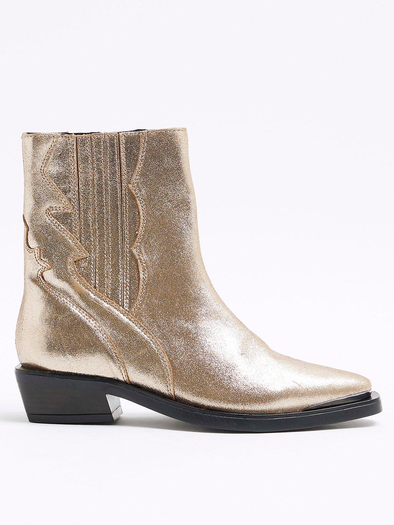 river-island-chelsea-western-ankle-boots-gold