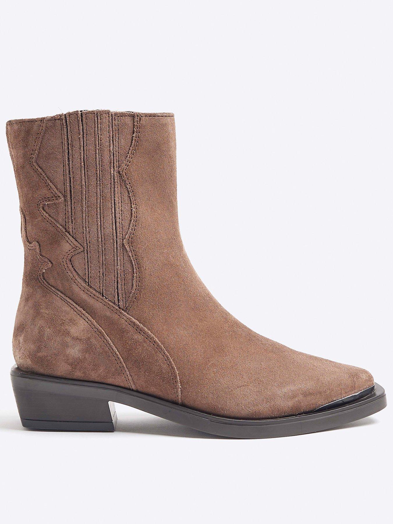 river-island-chelsea-western-ankle-boots-beige