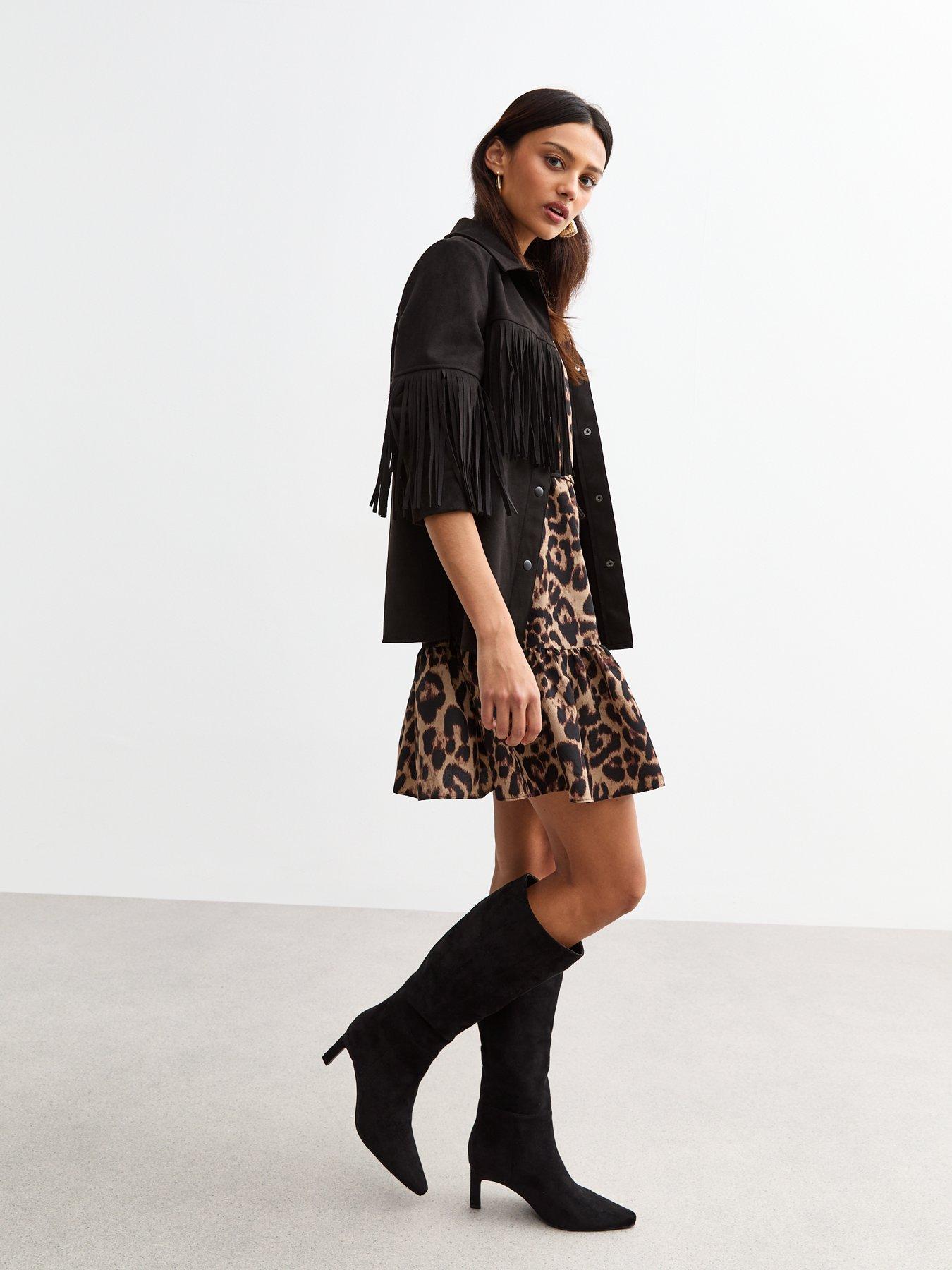 new-look-brown-leopard-print-lace-trim-ruffle-mini-dressdetail