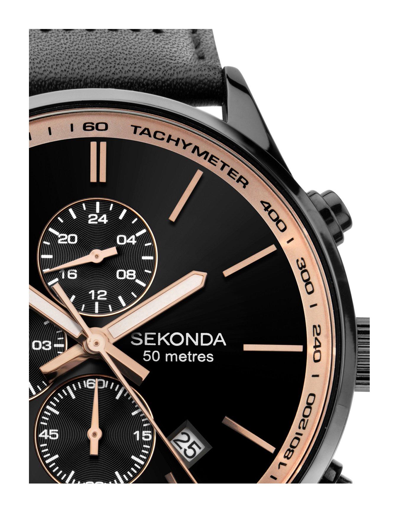 sekonda-sekonda-mens-endurance-black-leather-strap-with-black-dial-analogue-watchstillFront