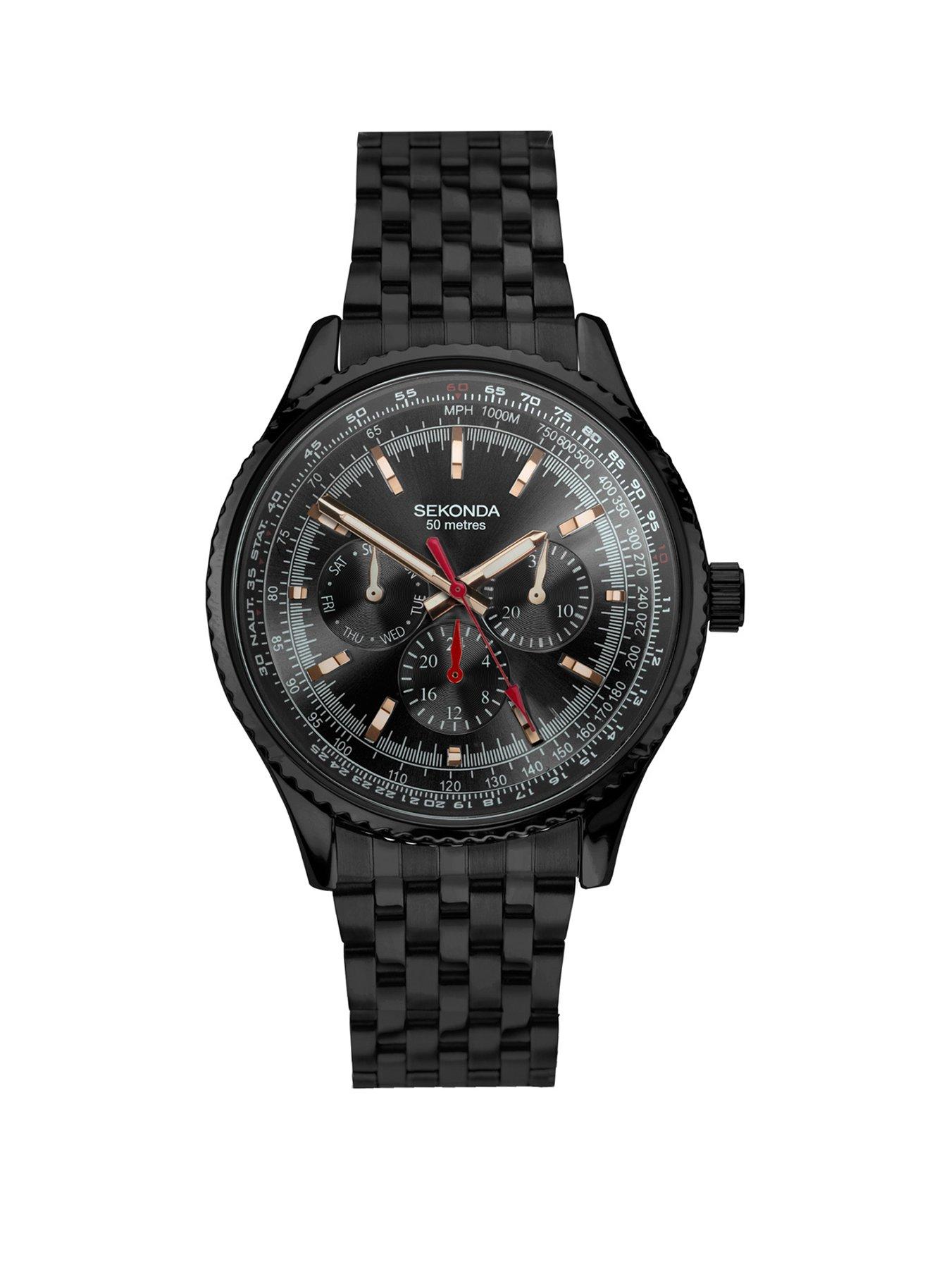 sekonda-sekonda-mens-maverick-black-stainless-steel-bracelet-with-black-dial-analogue-watch