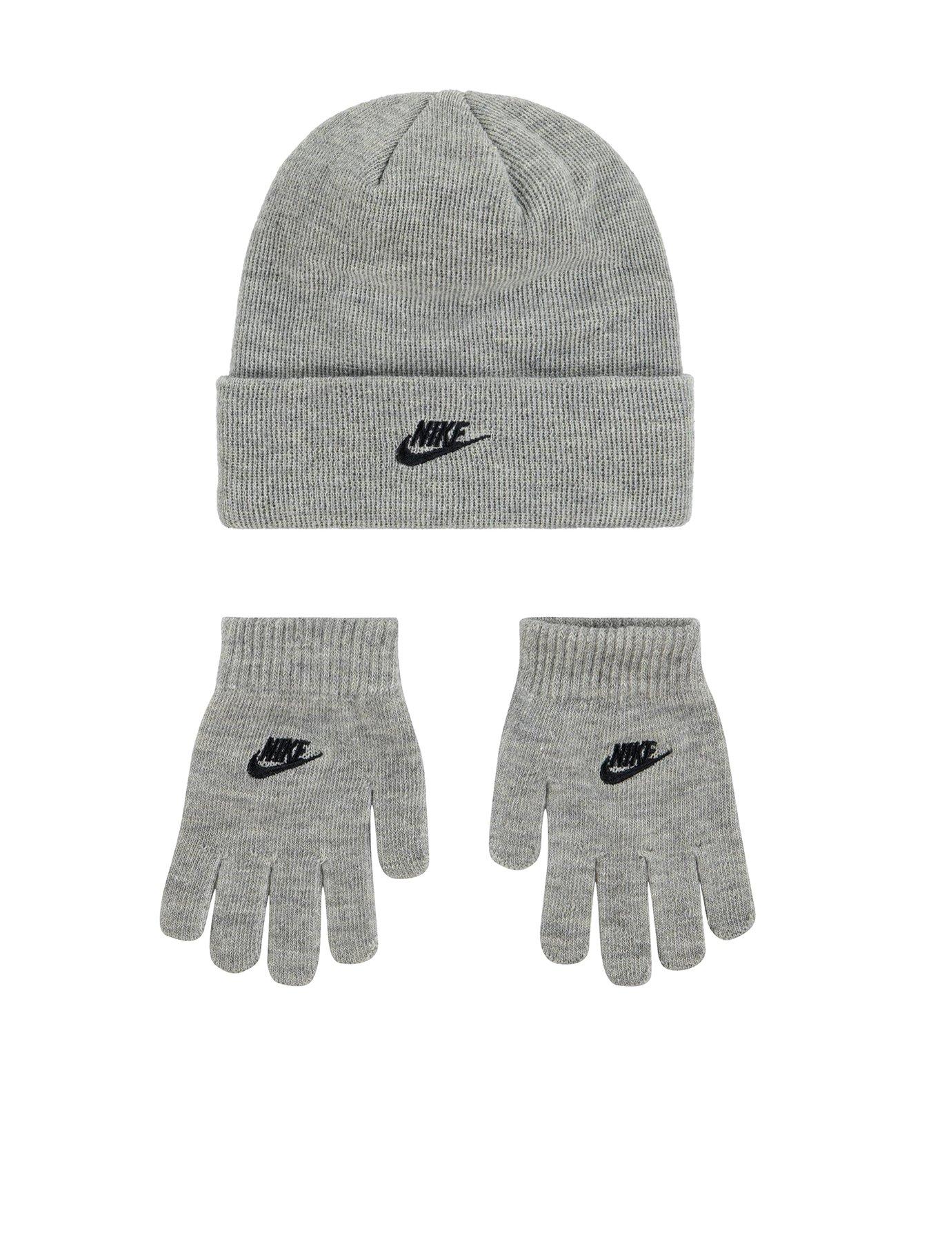 Nike Kids Club Beanie/Glove Set - Dark Grey