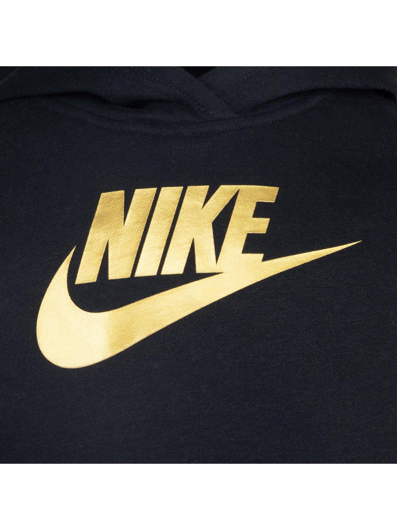 Image 3 of 3 of Nike Kids Club Fleece Overhead Hoodie - Gold/Black