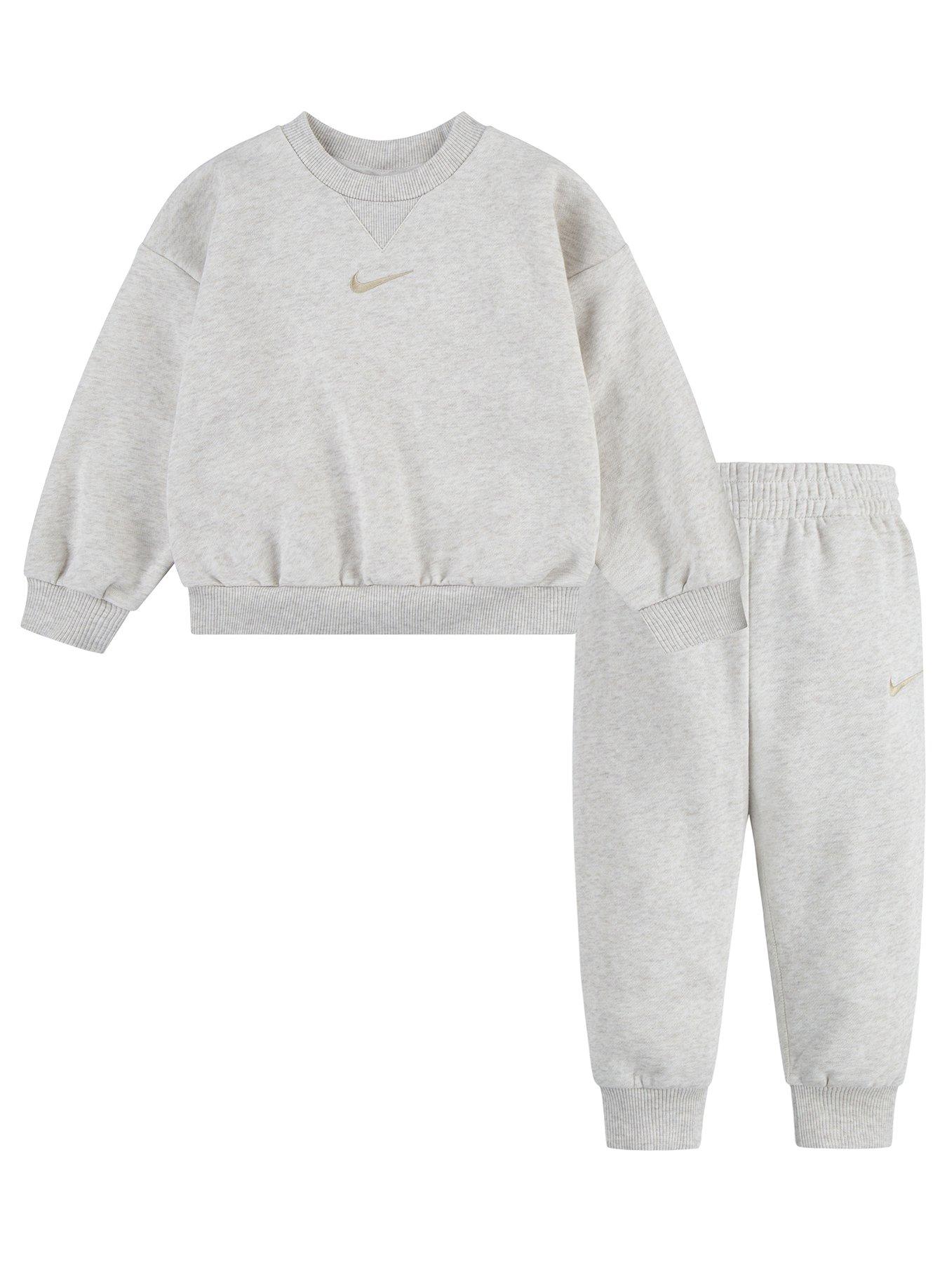 Nike Infants Essential Fleece Crew Tracksuit - White