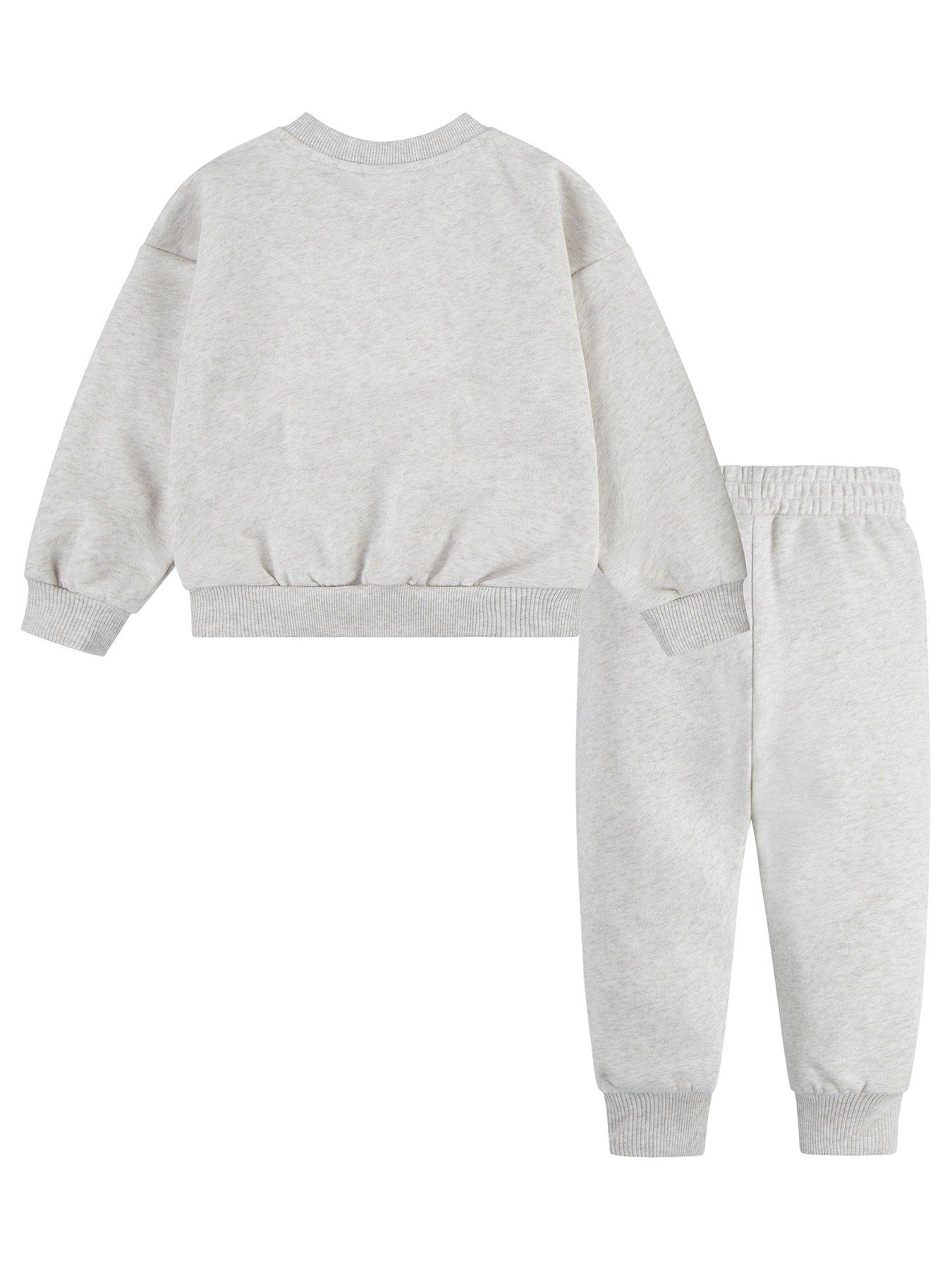 Image 2 of 4 of Nike Infants Essential Fleece Crew Tracksuit - White