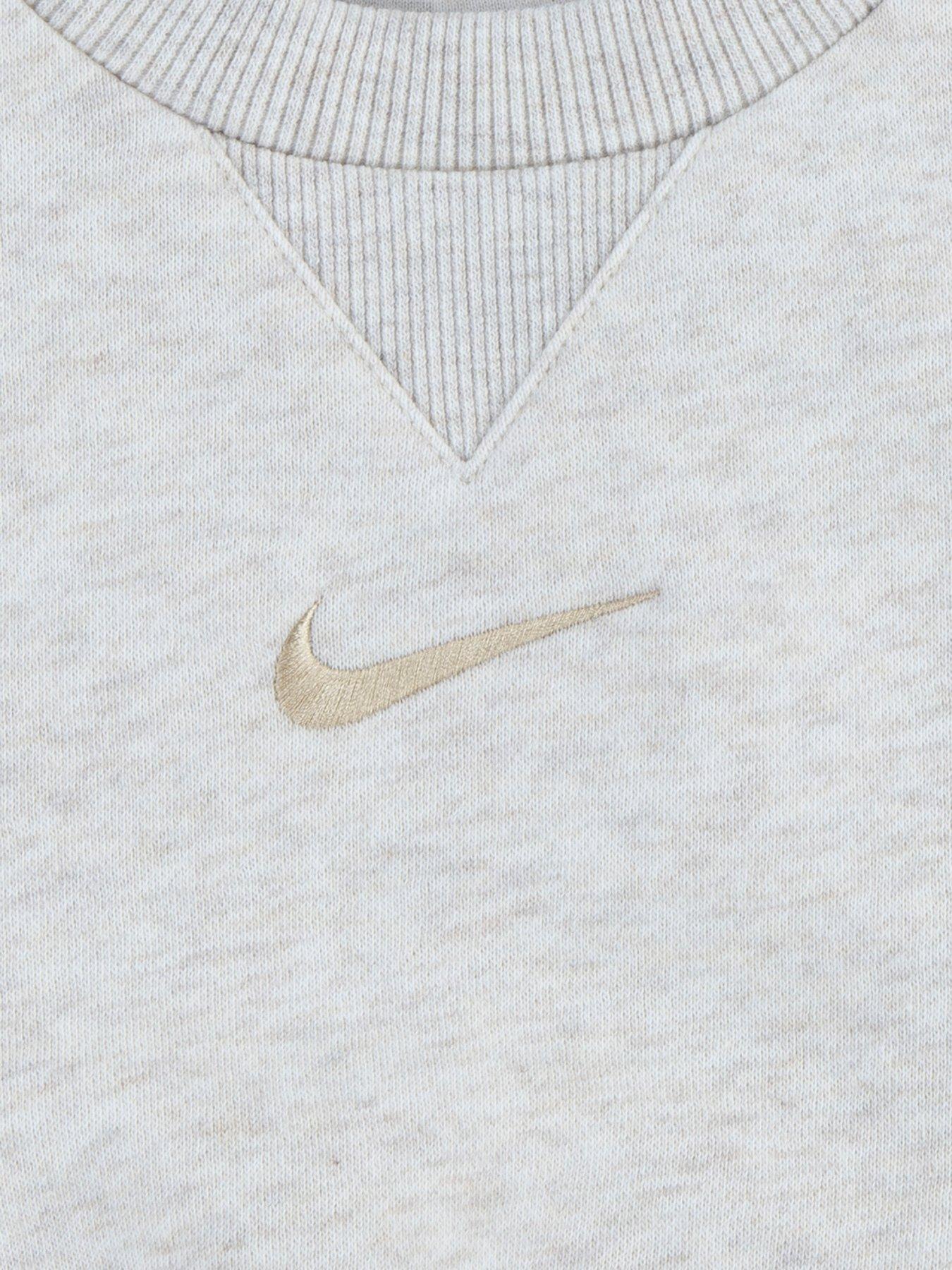 Image 3 of 4 of Nike Infants Essential Fleece Crew Tracksuit - White