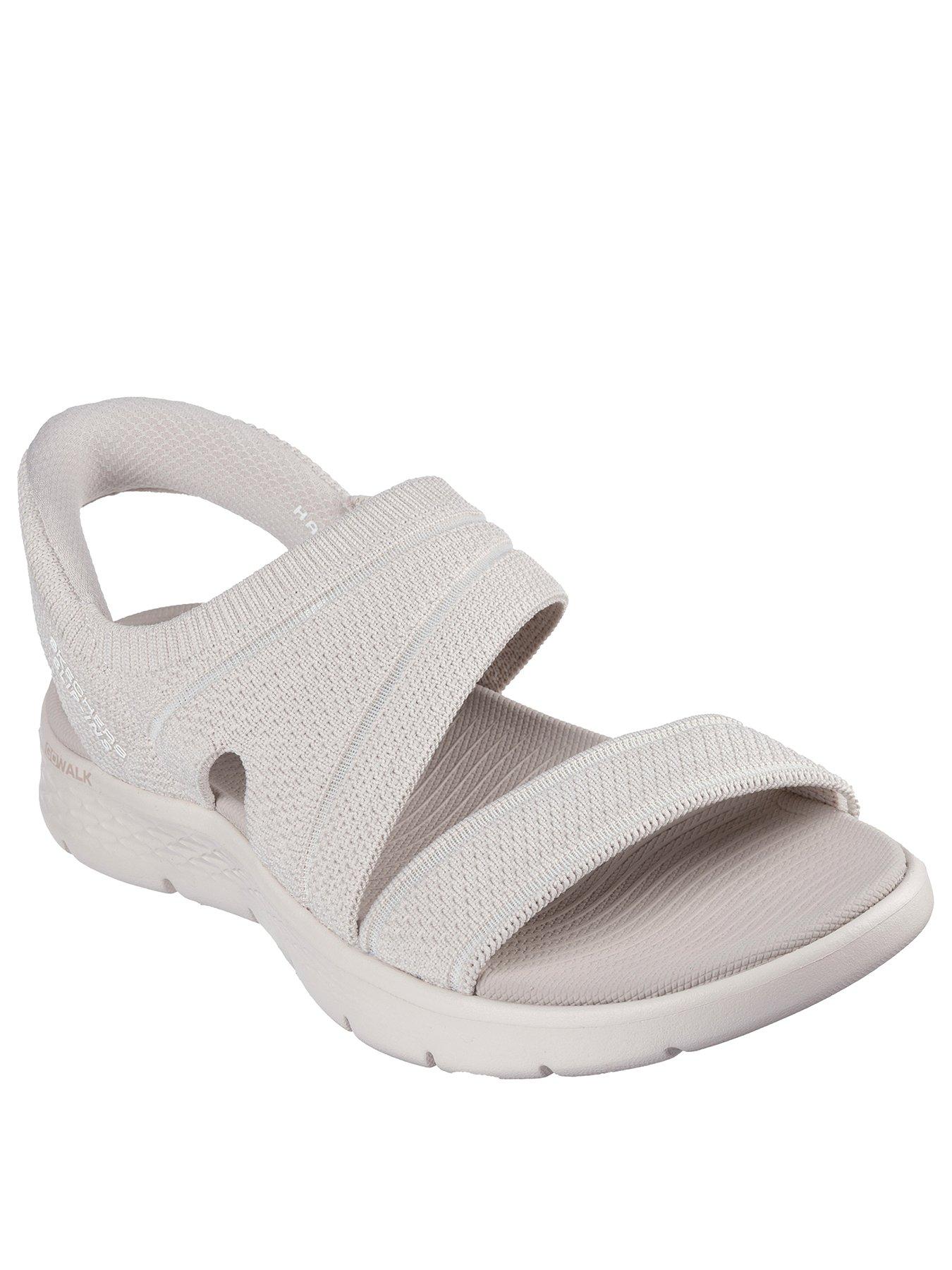 Image 2 of 5 of Skechers Go Walk Flex Sandal Enticing Slip-ins Knit Asymmetrical Sandal - Natural