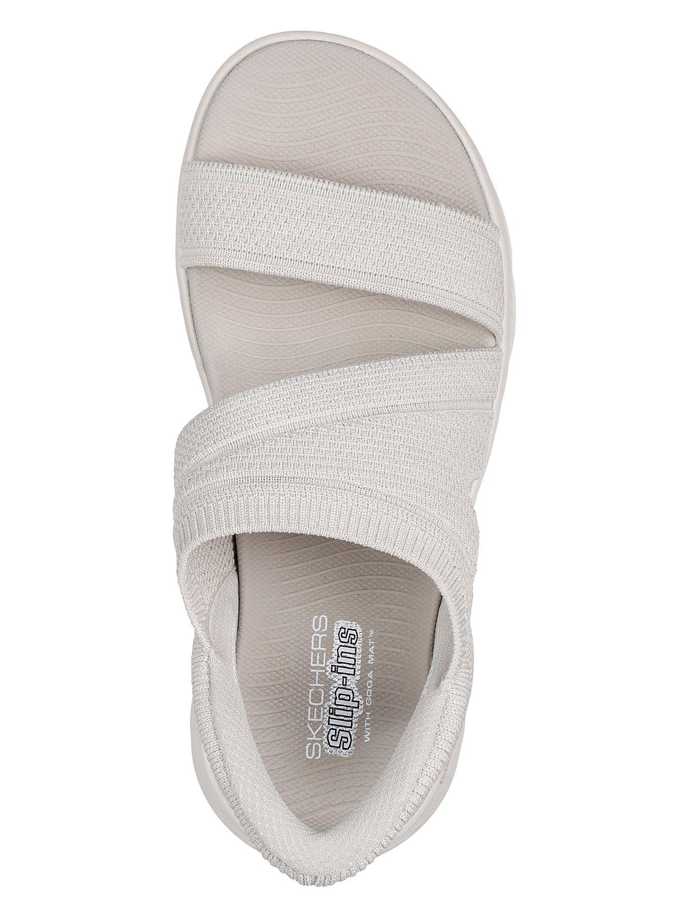 Image 3 of 5 of Skechers Go Walk Flex Sandal Enticing Slip-ins Knit Asymmetrical Sandal - Natural