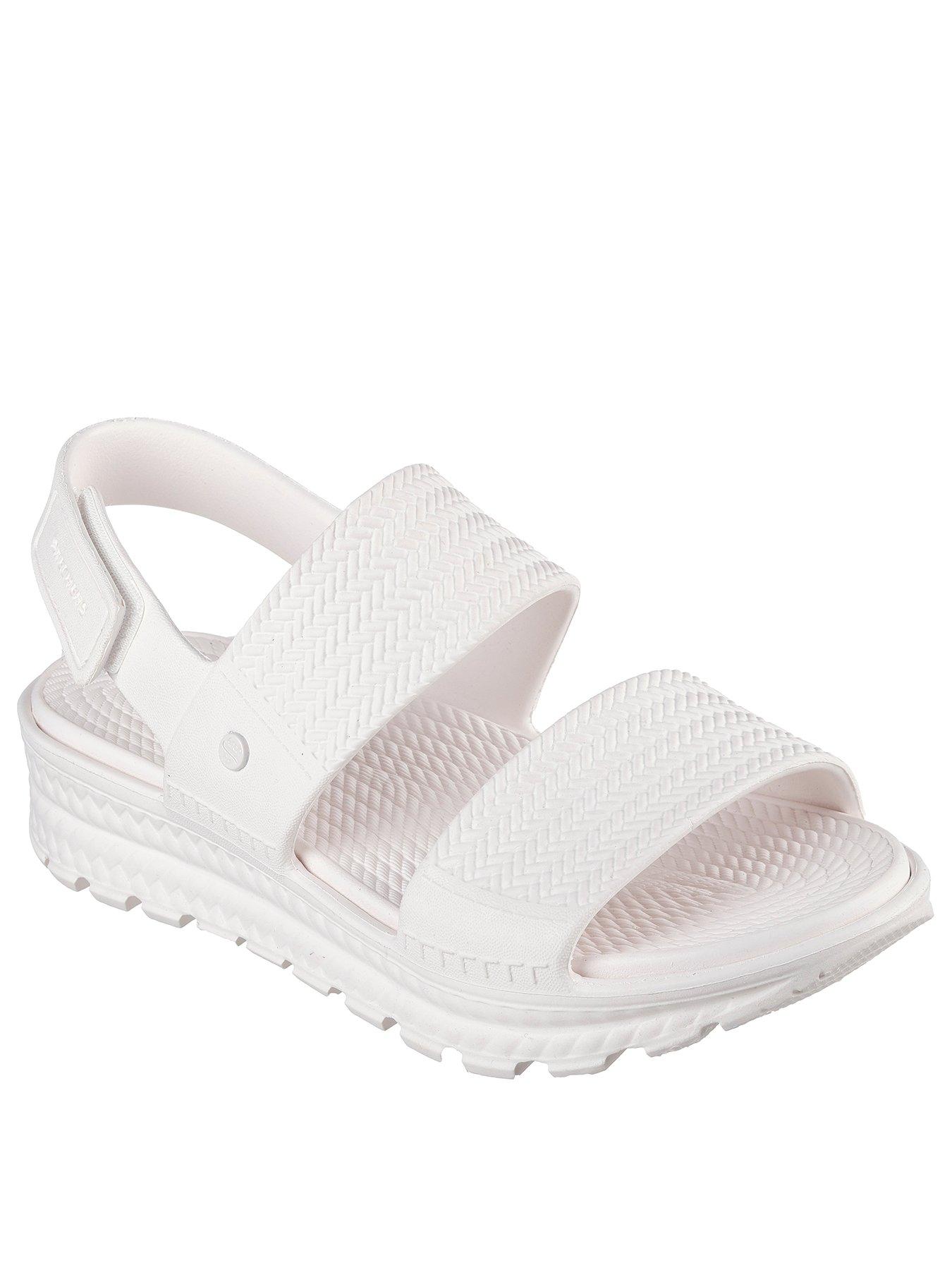 Image 2 of 5 of Skechers Arch Fit Footsteps Sunny Days Molded Double Band Sling Back Sandal - White