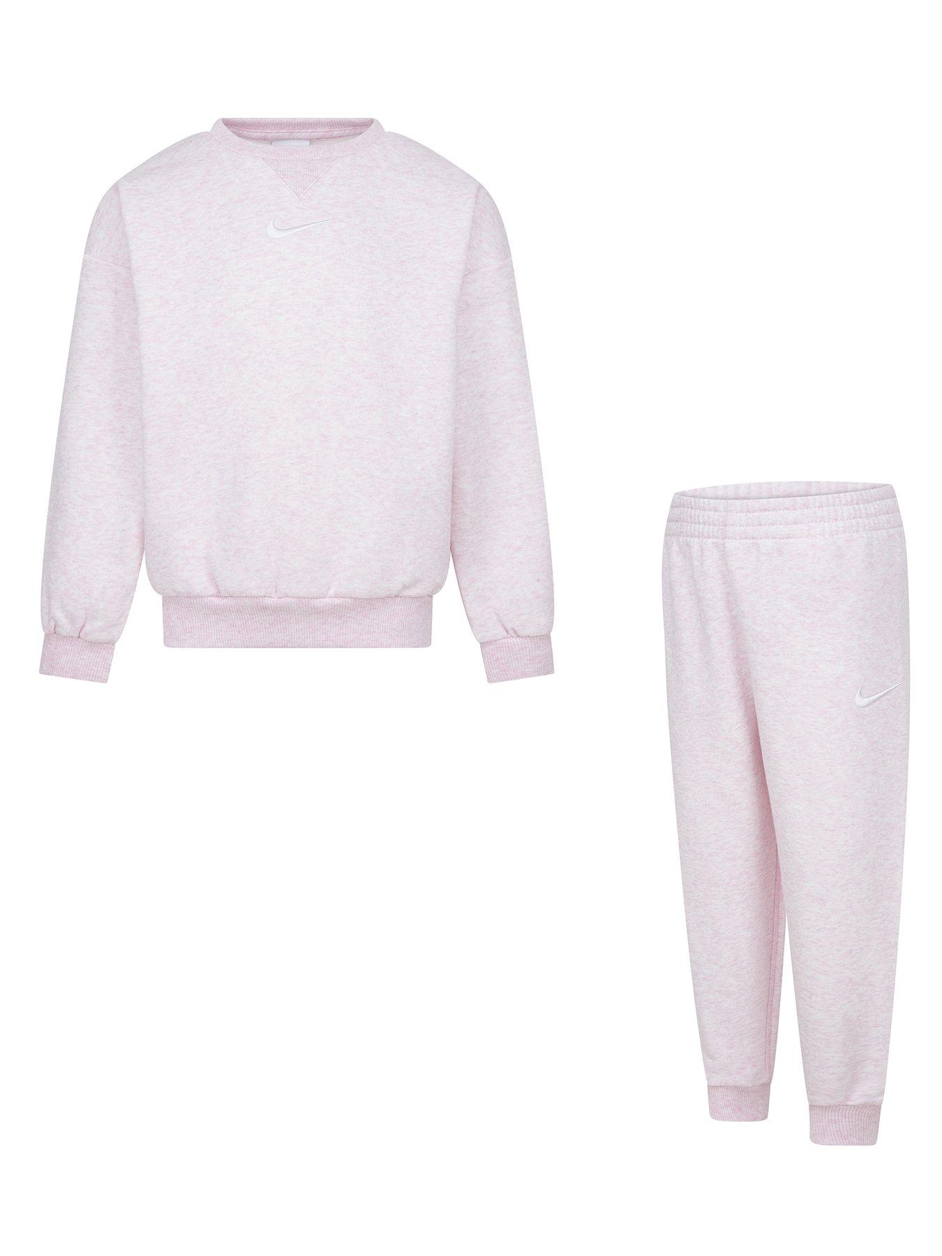 nike-kids-essential-fleece-crew-tracksuit-pink