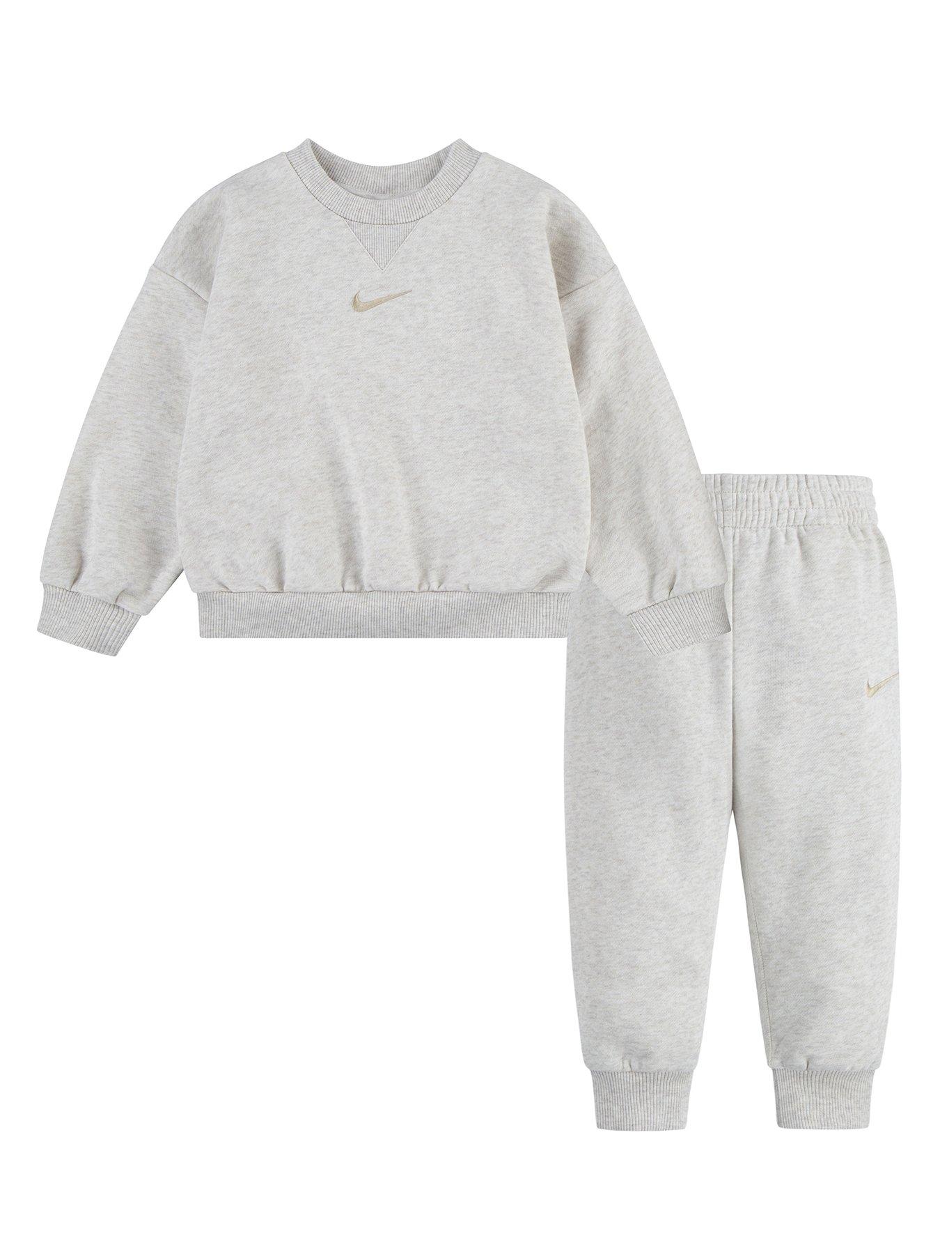 nike-kids-essential-fleece-crew-tracksuit-white