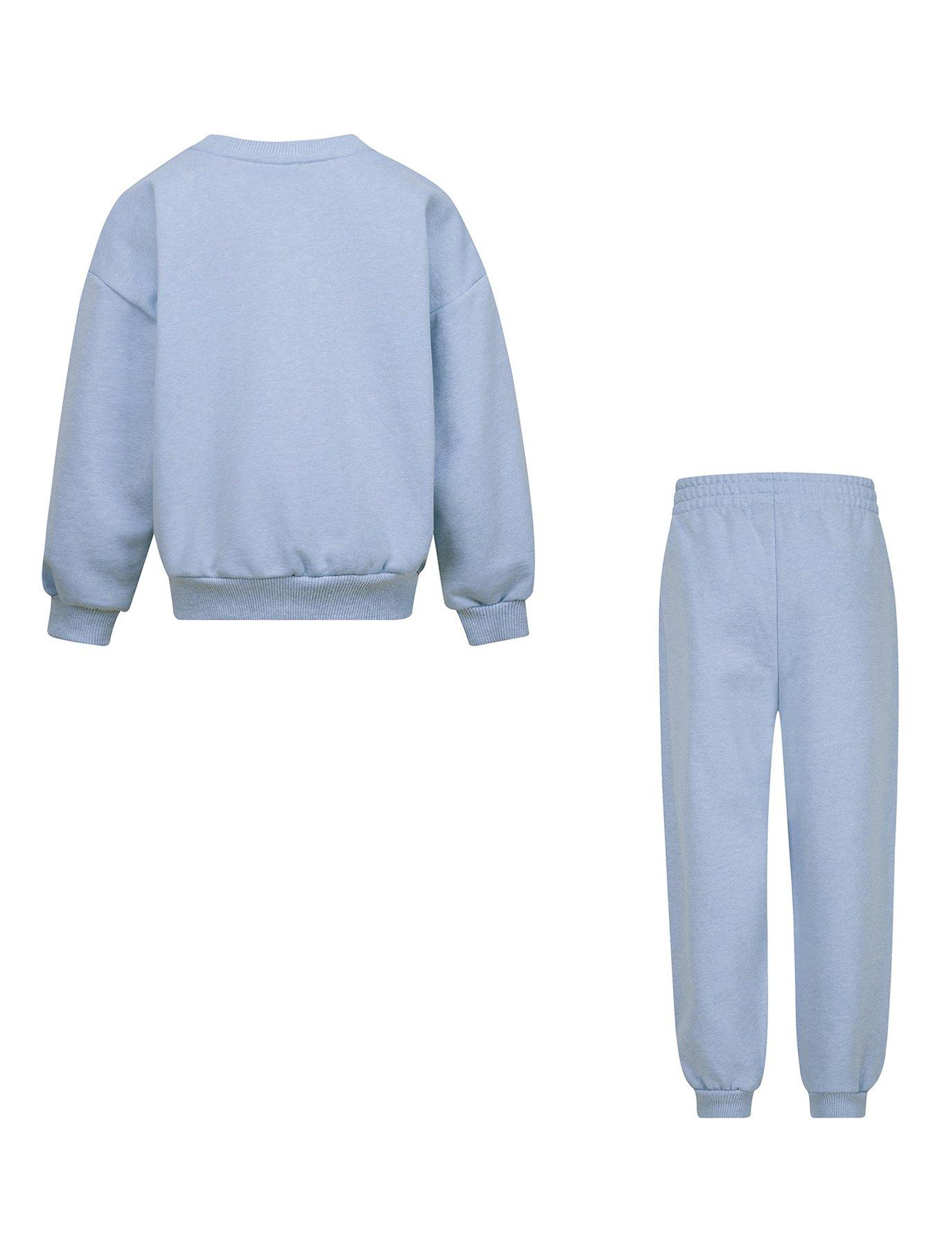 Image 2 of 4 of Nike Kids Essential Fleece Crew Tracksuit - Blue