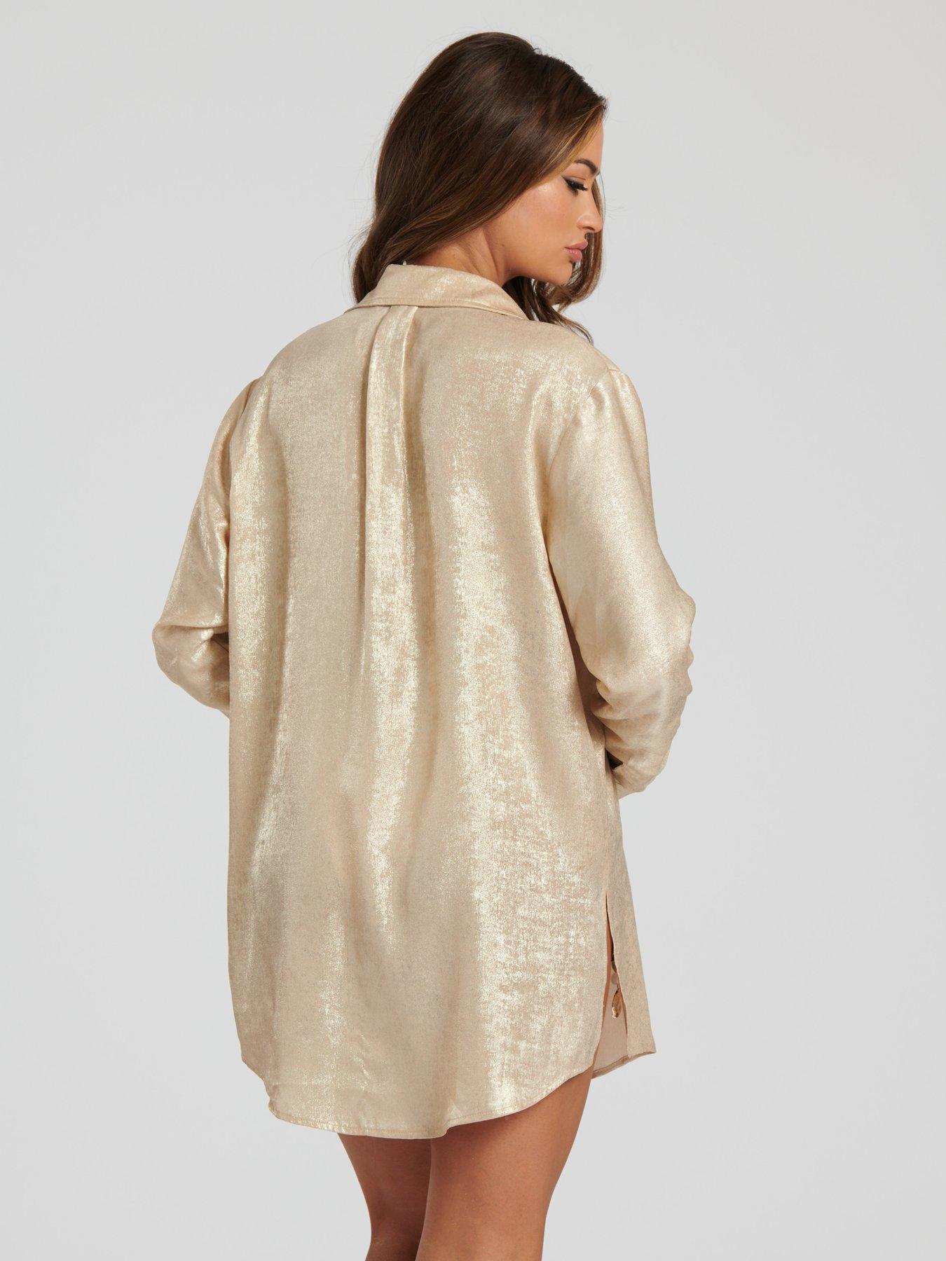 Image 3 of 4 of South Beach Metallic Foil Beach Shirt