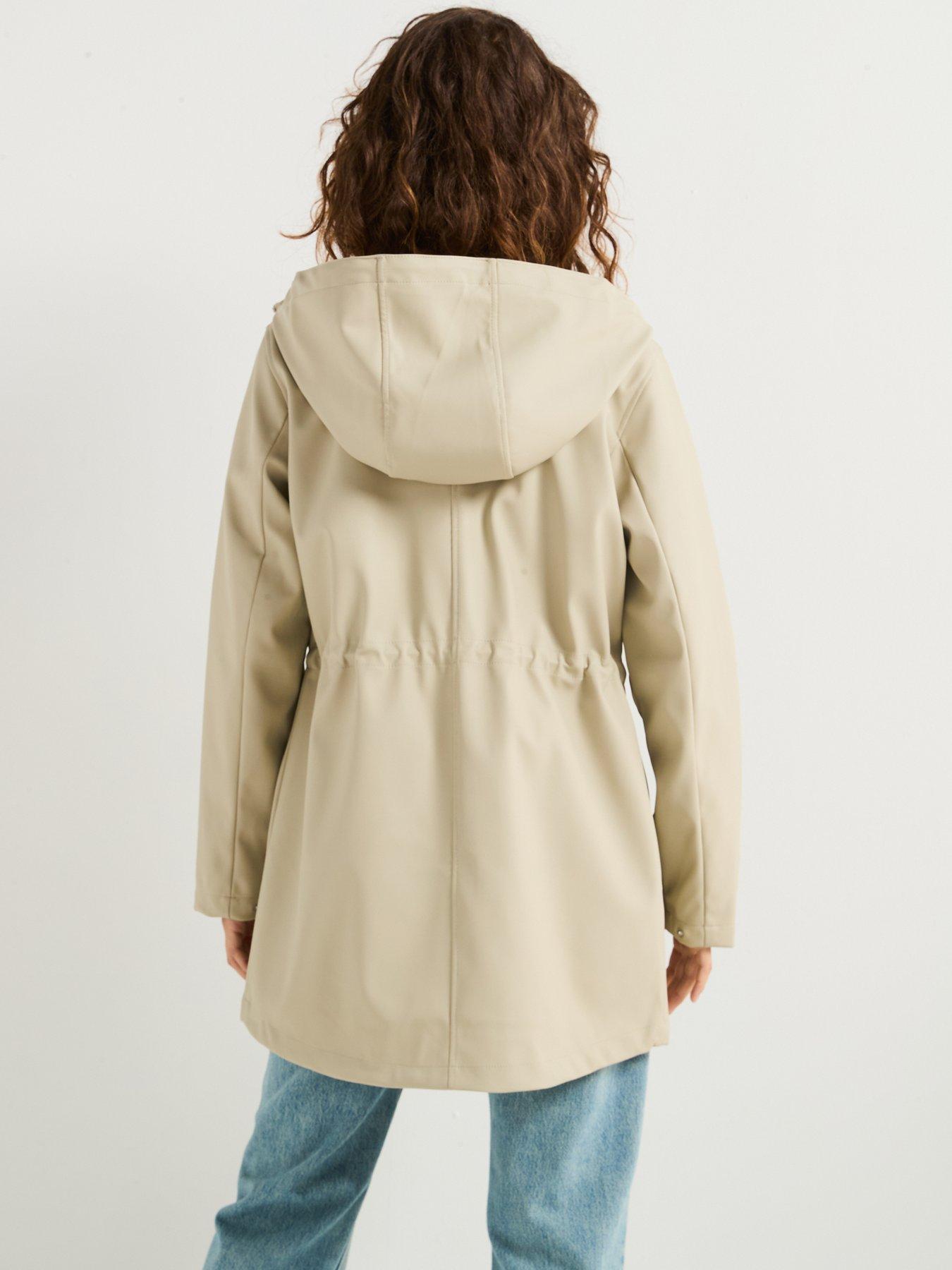 vero-moda-water-proof-coated-jacket-beigestillFront