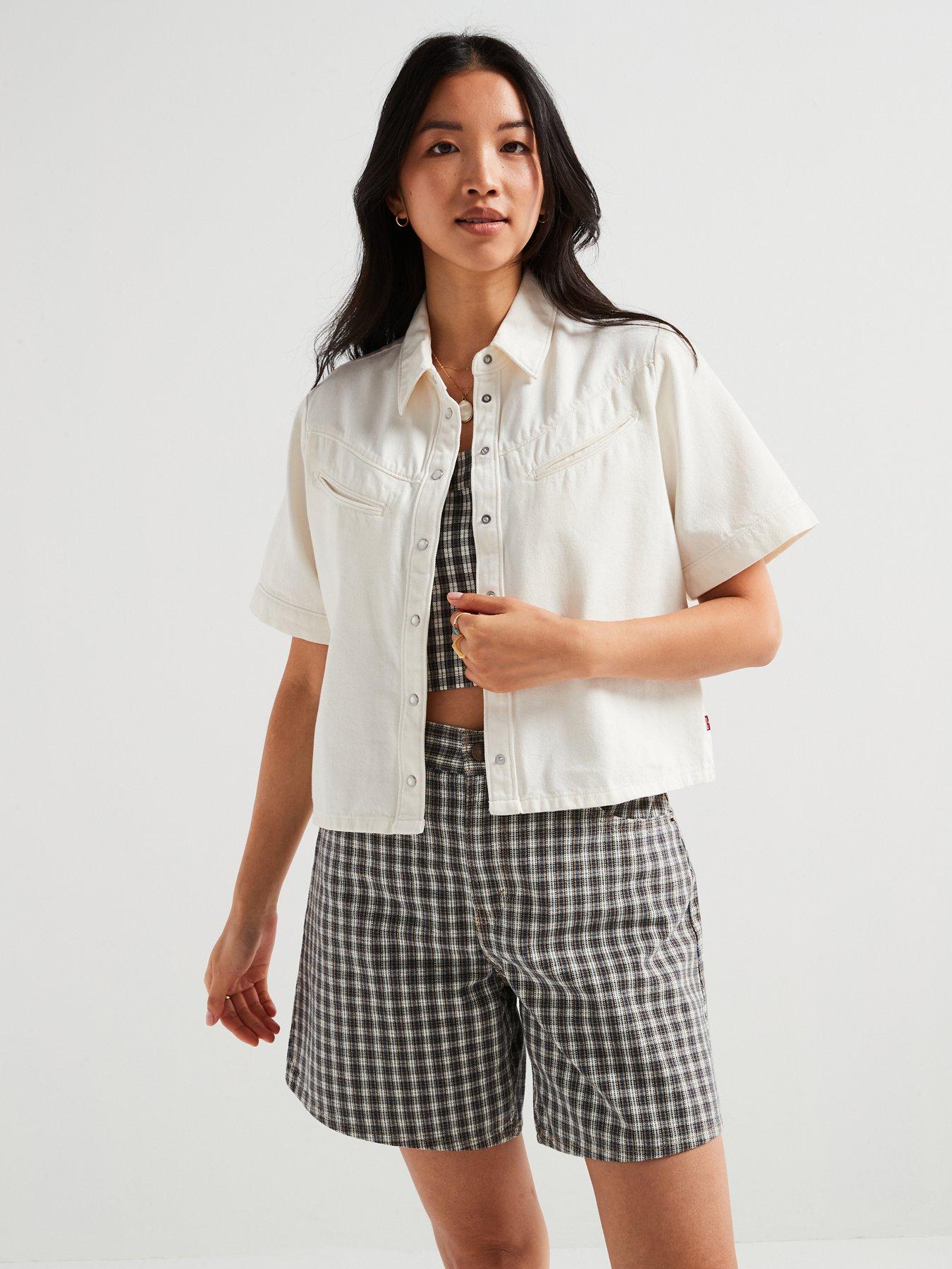 Image 1 of 6 of Levi's Rinoa Camp Shirt - Seeded State - White