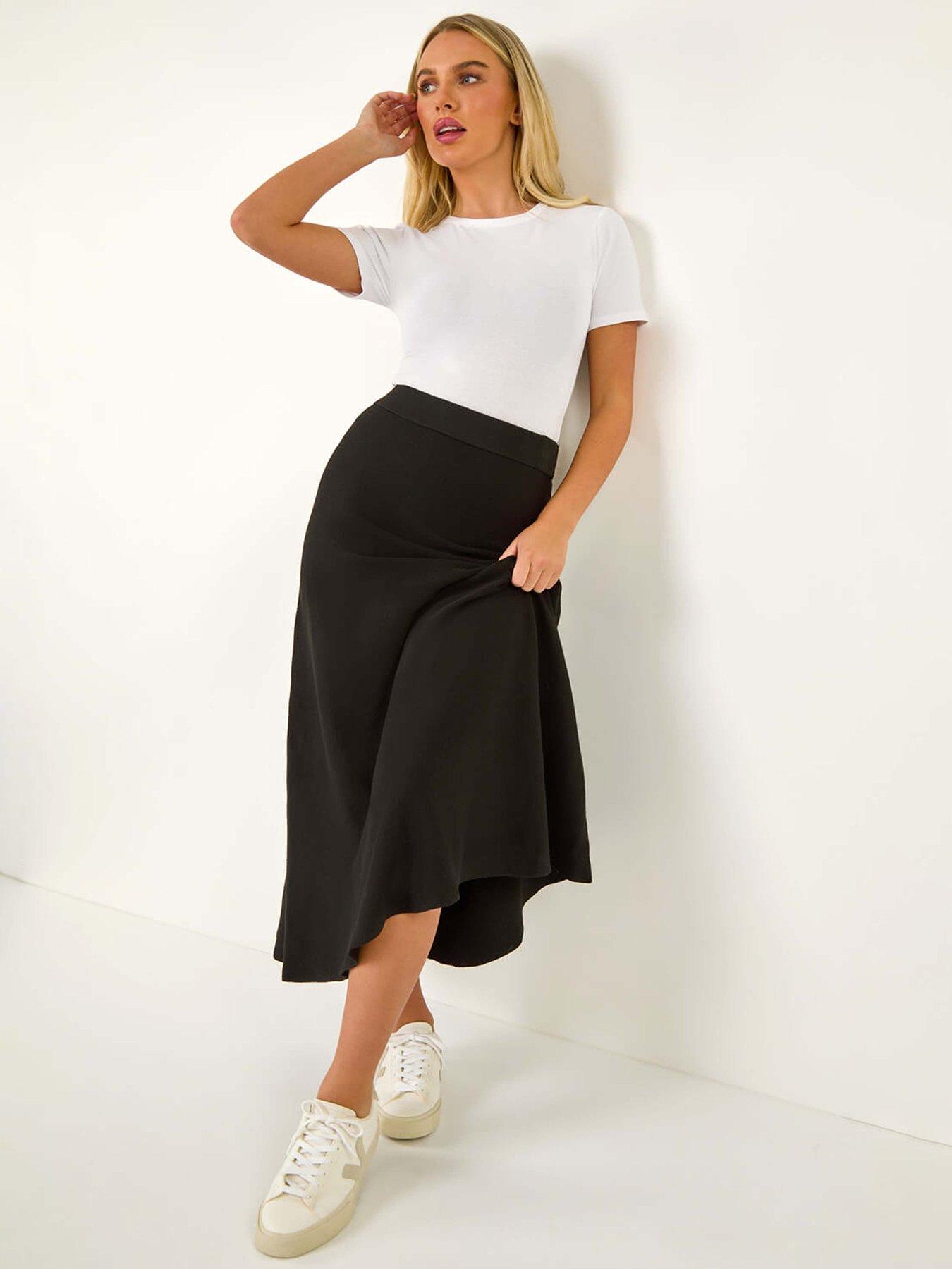 roman-petite-stretch-knitted-midi-skirt-blackback