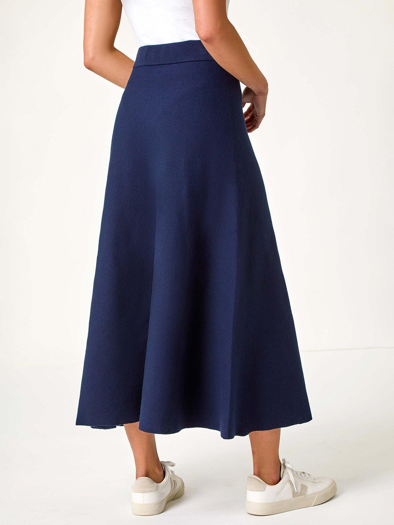 roman-petite-stretch-knitted-midi-skirt-bluestillFront