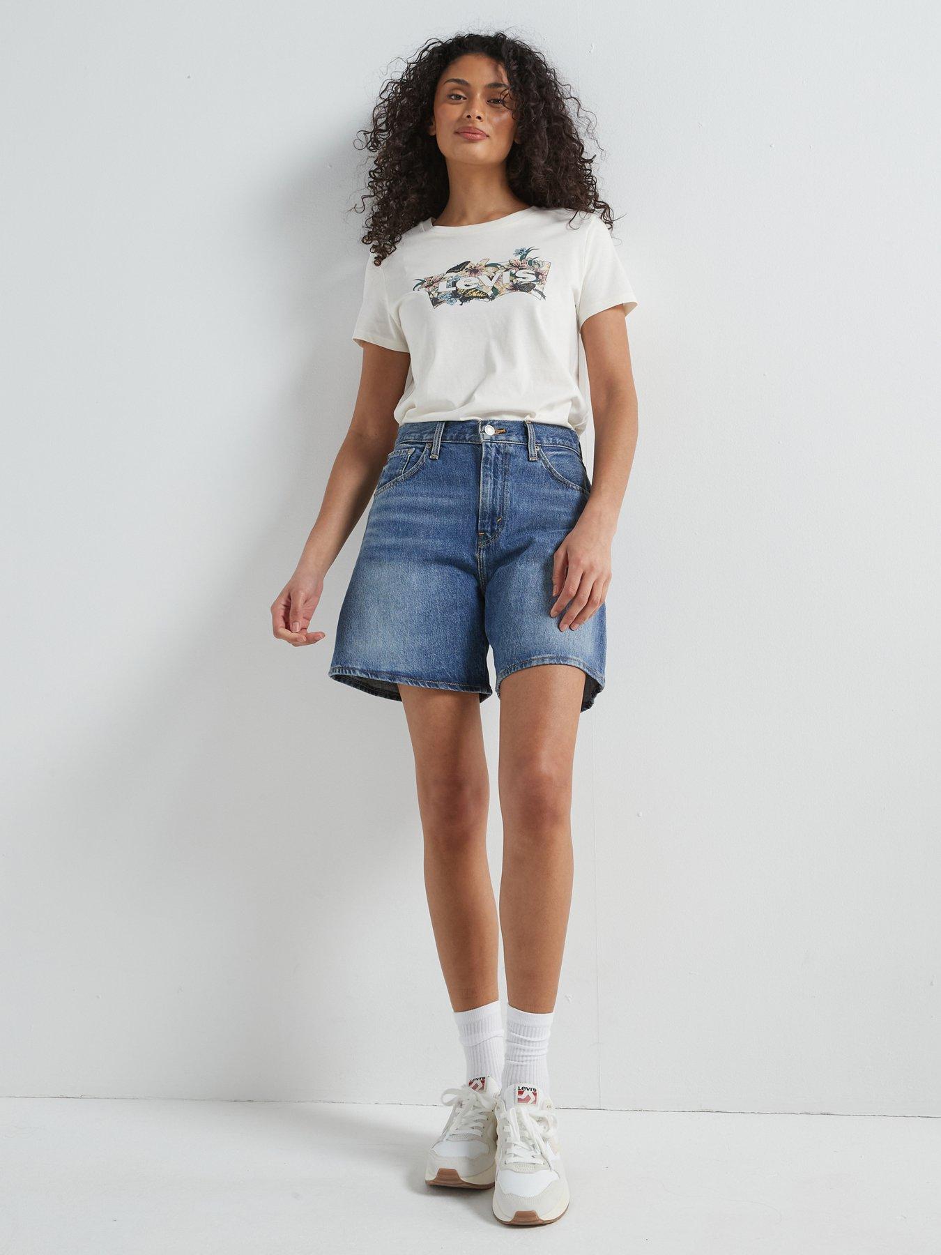 Levi's High-rise Baggy Shorts - Worn Memory Short - Blue