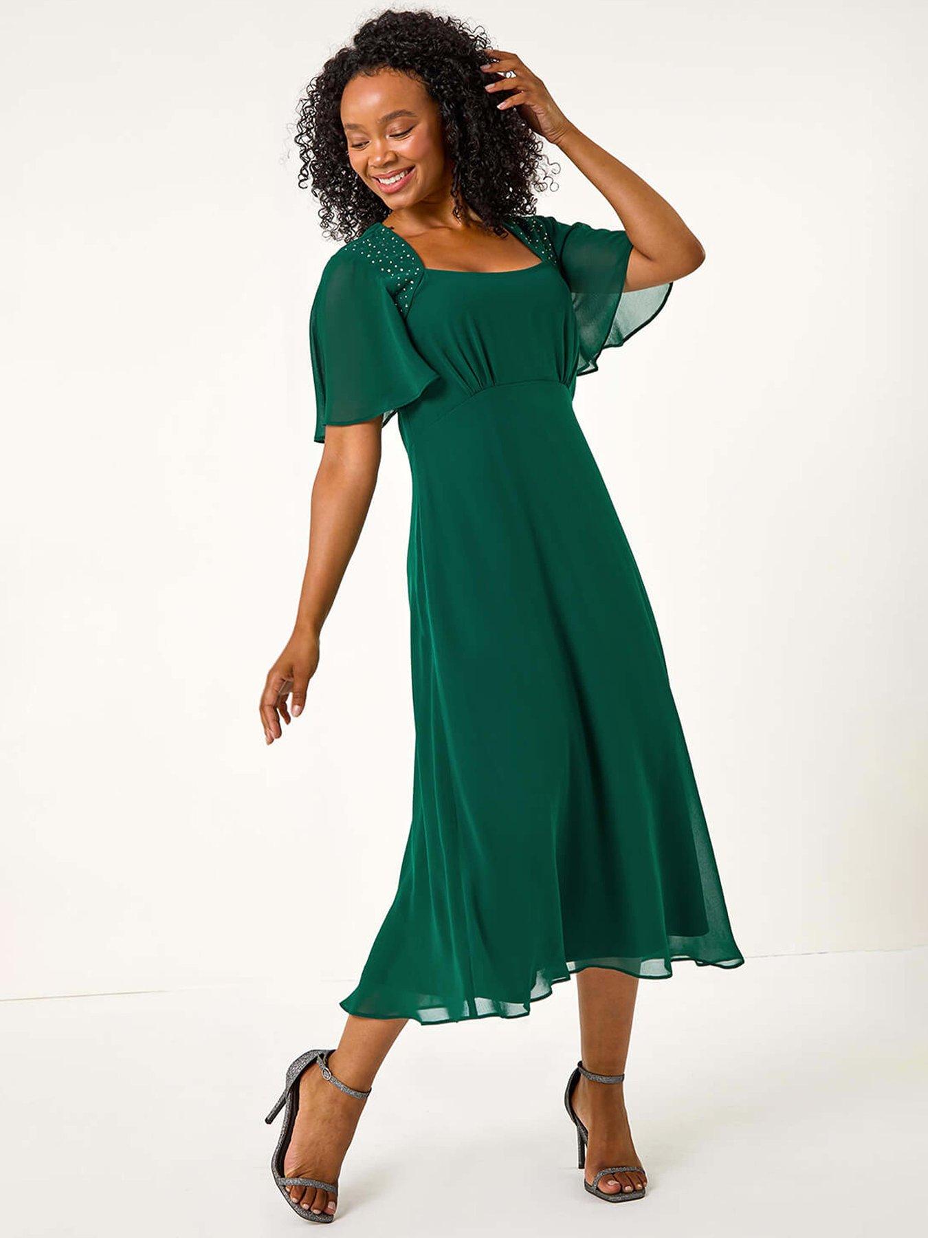 roman-petite-hotfix-detail-midi-dress-green