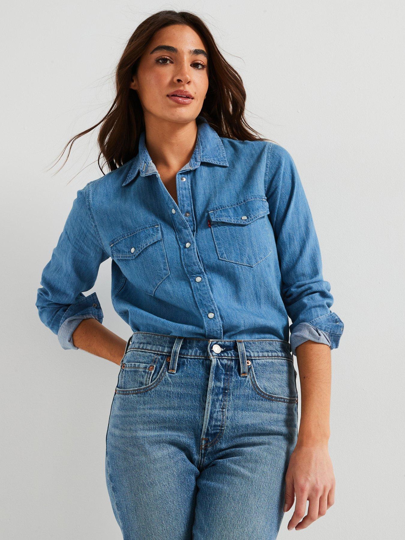 Levi's Iconic Western Linen+ Denim Shirt - Blue