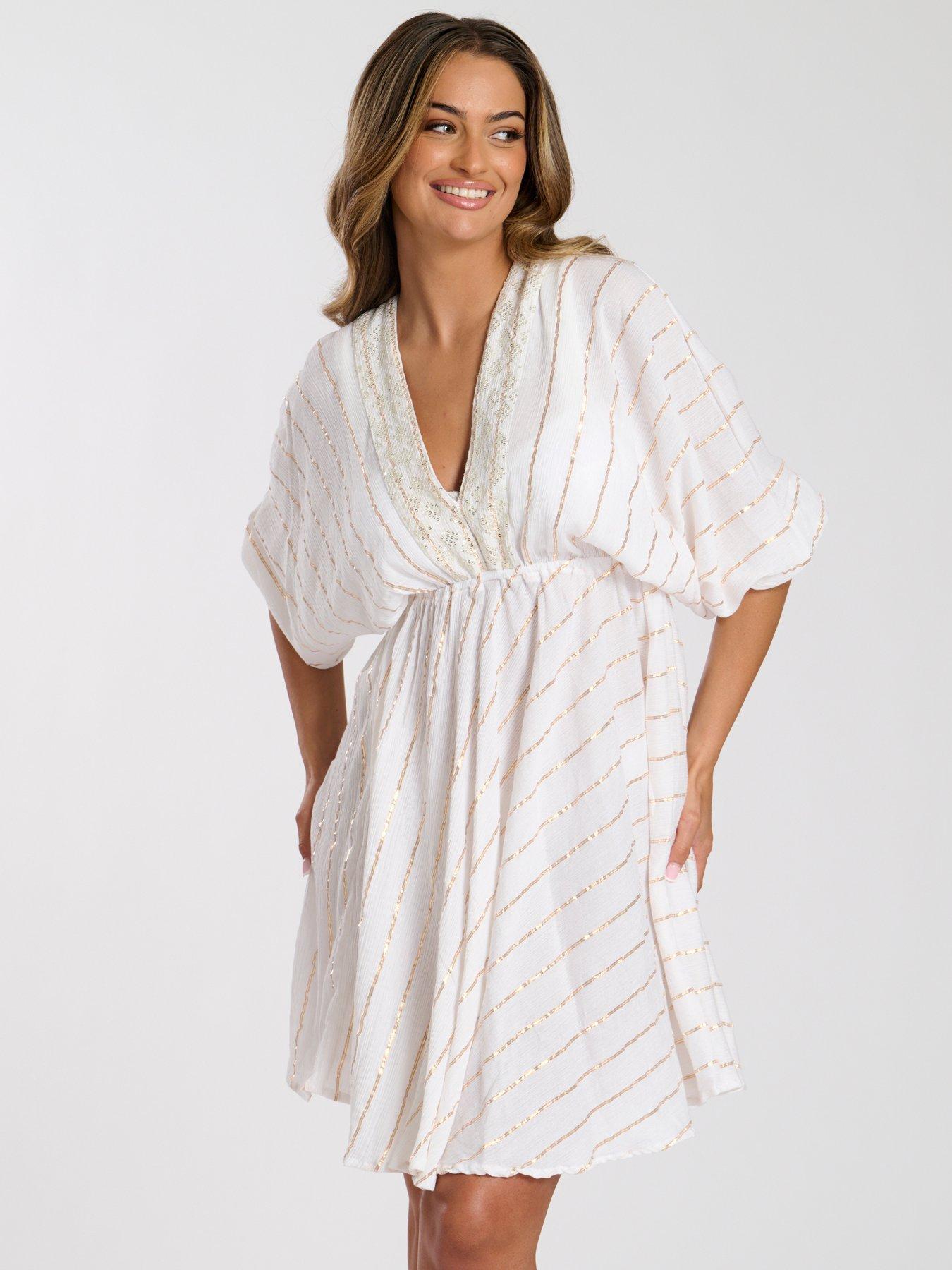 south-beach-metallic-v-neck-sequin-stripe-mini-dress-whitestillFront