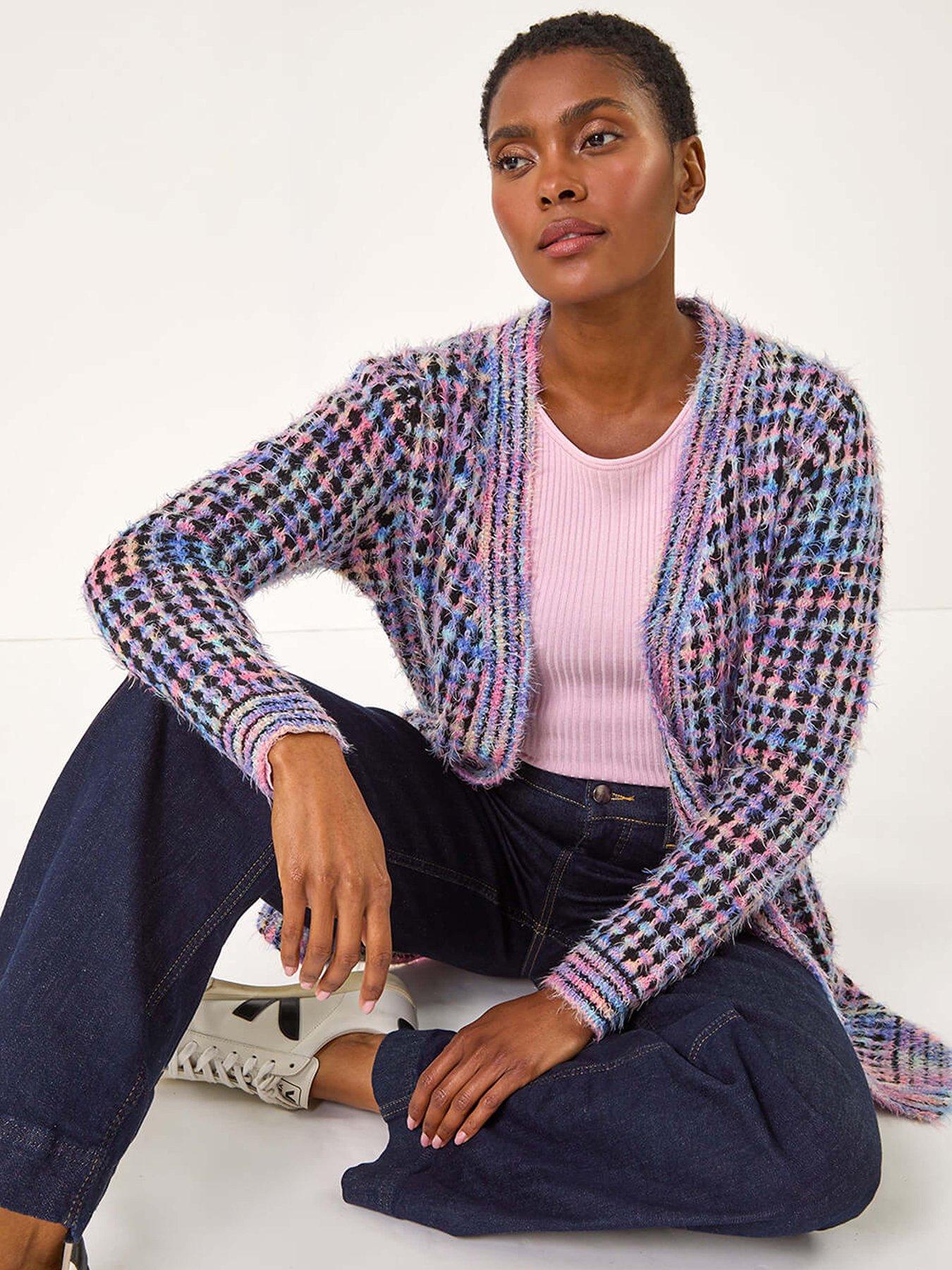 roman-multi-spacedye-fluffy-cardigan-purpleoutfit