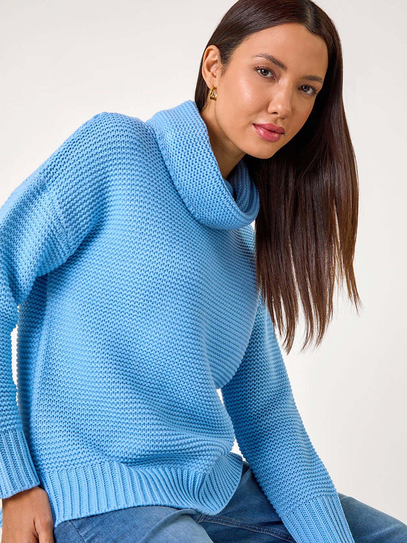 roman-textured-cowl-neck-jumper-blueoutfit
