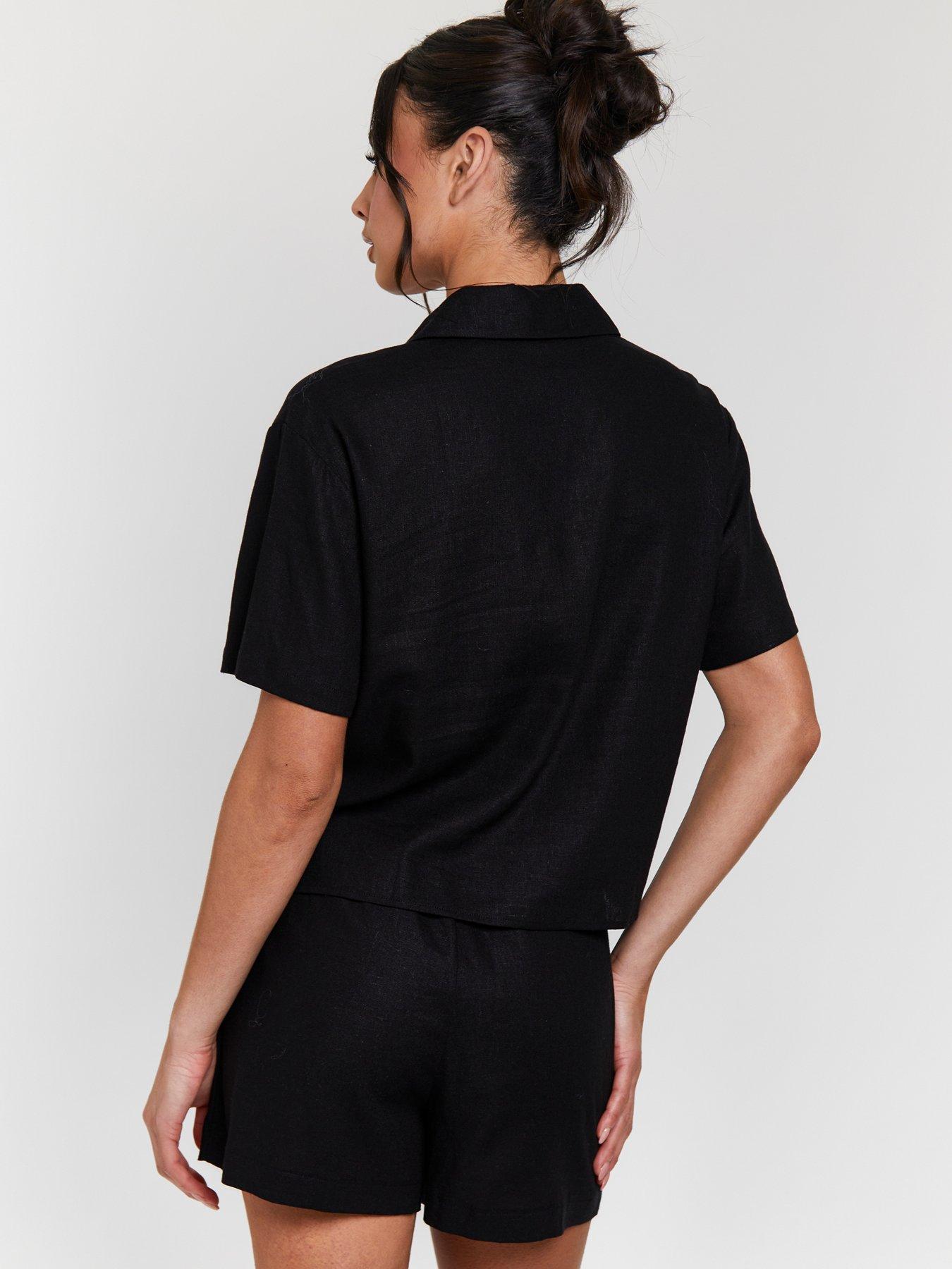 south-beach-linen-blend-short-sleeve-utility-shirt-blackdetail