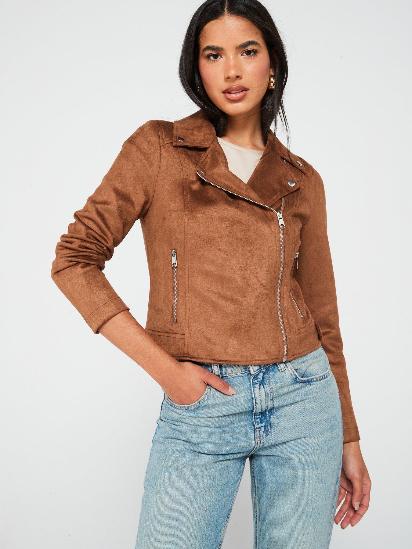 vero-moda-faux-suede-biker-jacket-brown