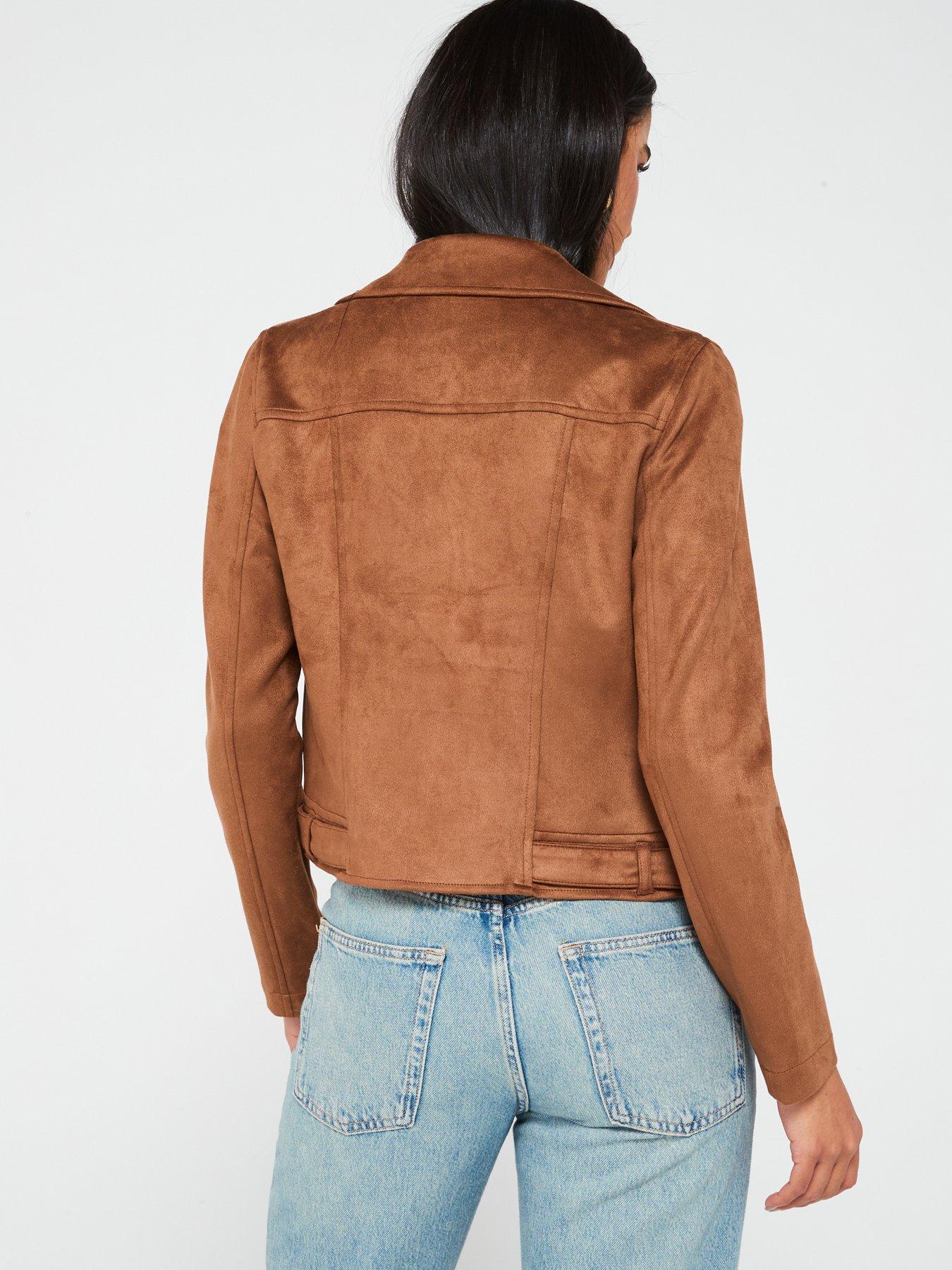 vero-moda-faux-suede-biker-jacket-brownstillFront