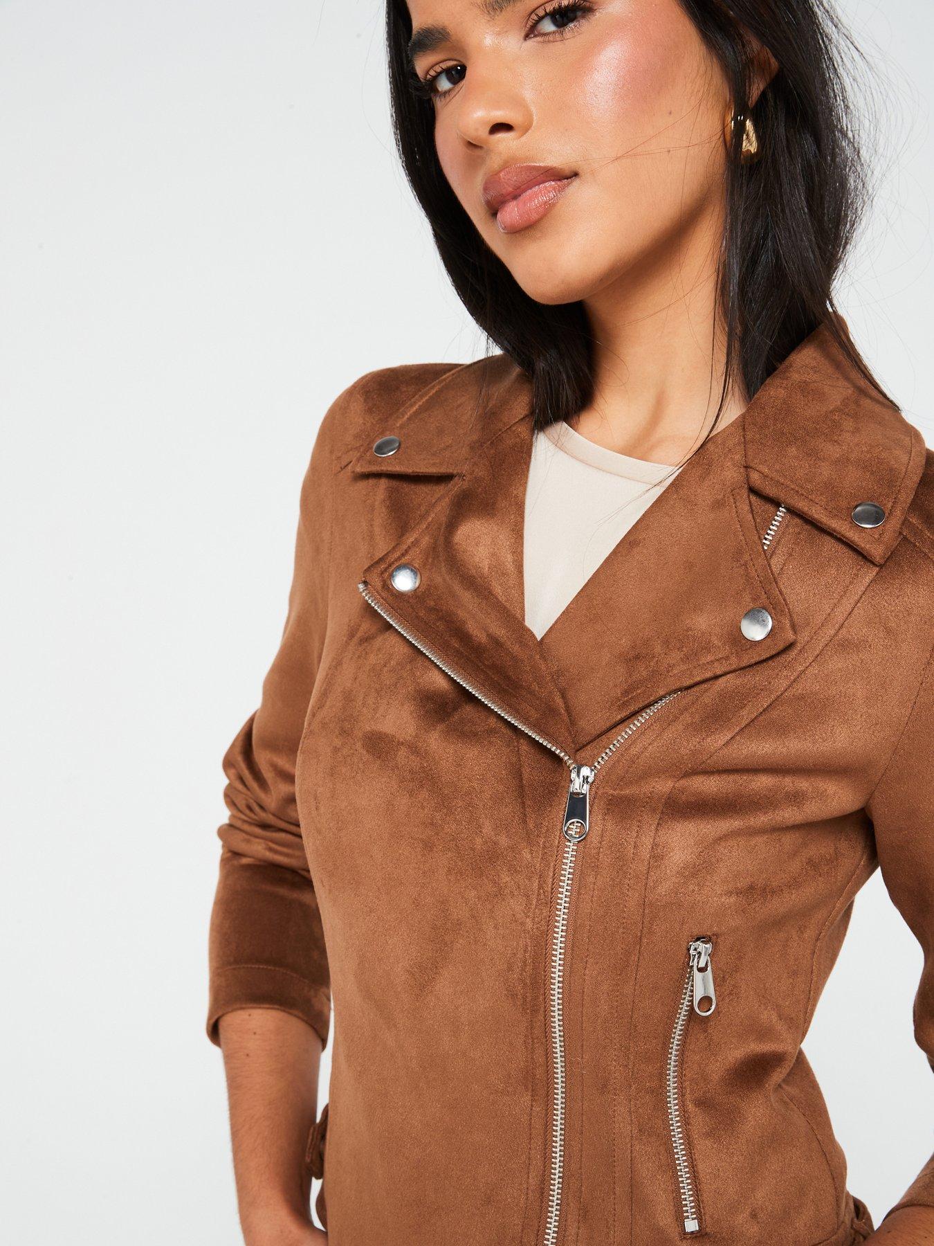 vero-moda-faux-suede-biker-jacket-brownoutfit