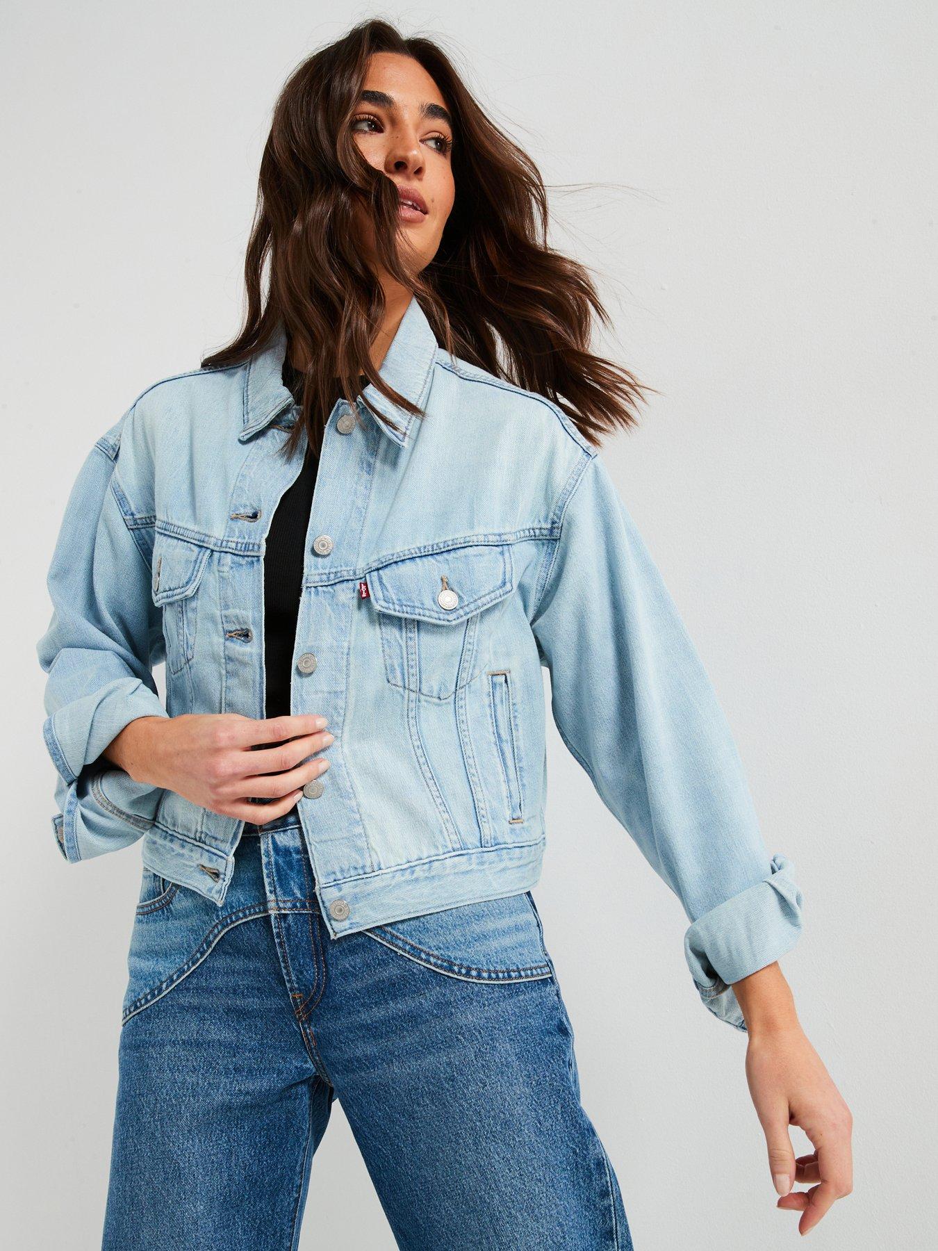 Levi's Shrunken 90s Linen+ Denim Trucker Jacket - Blue