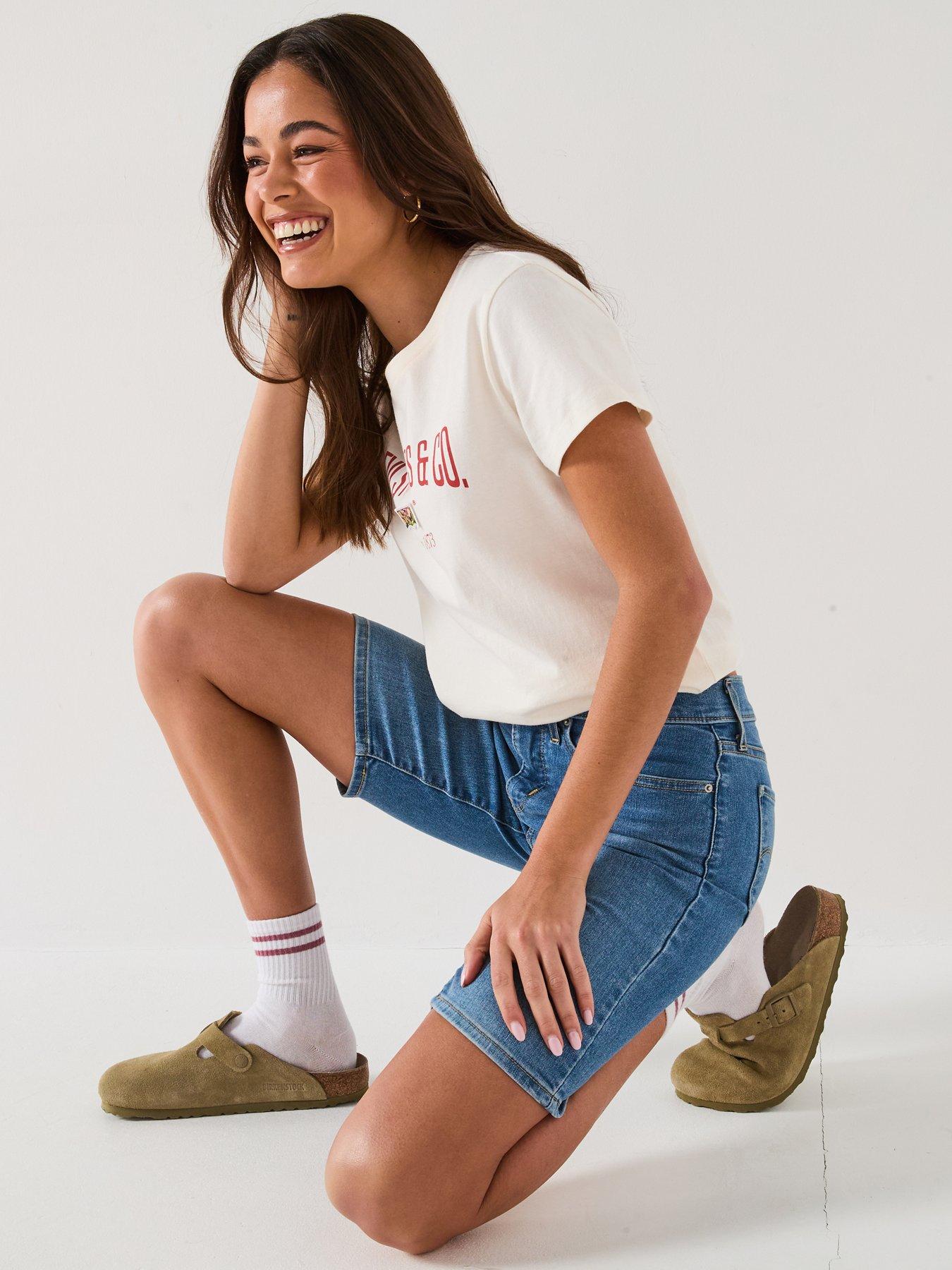 Image 4 of 6 of Levi's Shaping Bermuda Shorts - Camp Denim Short