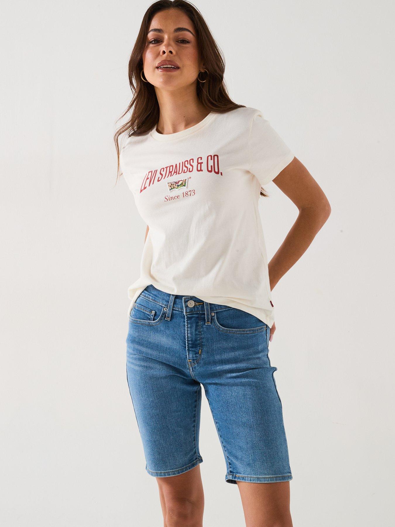 Image 5 of 6 of Levi's Shaping Bermuda Shorts - Camp Denim Short