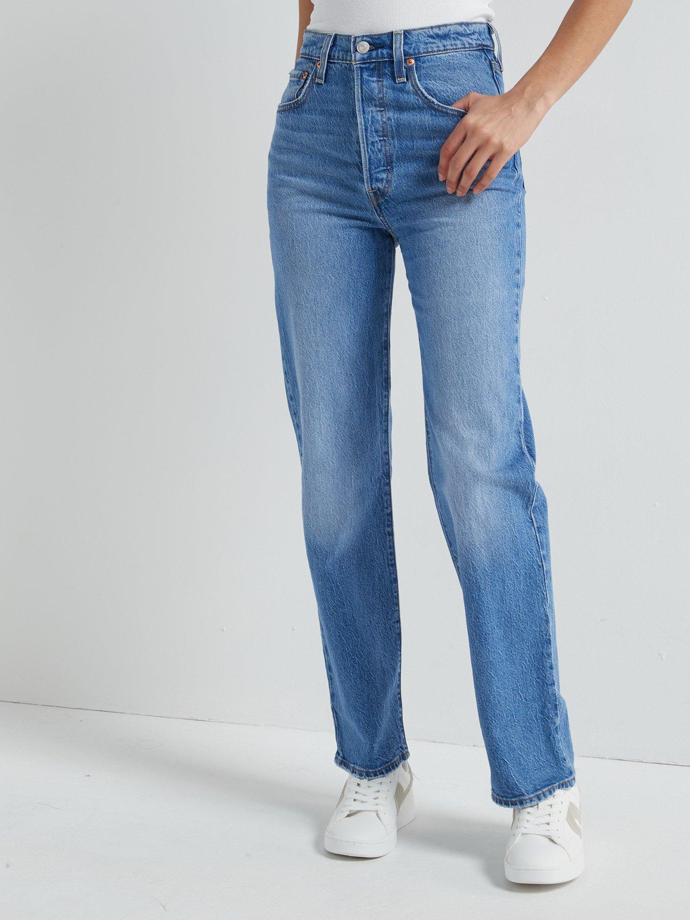 Levi's Ribcage Straight Ankle Jeans - Dance Around - Blue