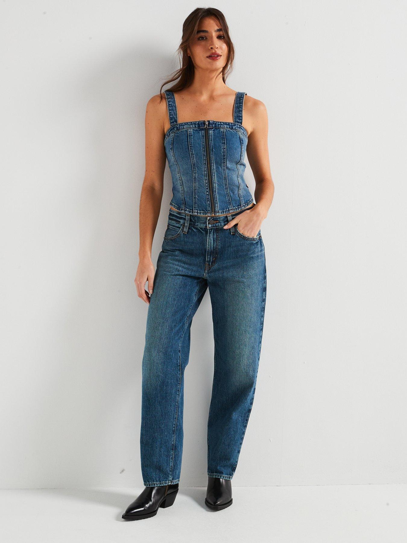 Image 3 of 5 of Levi's Sculpted Bustier Top - Verified Vintage Bustier - Blue