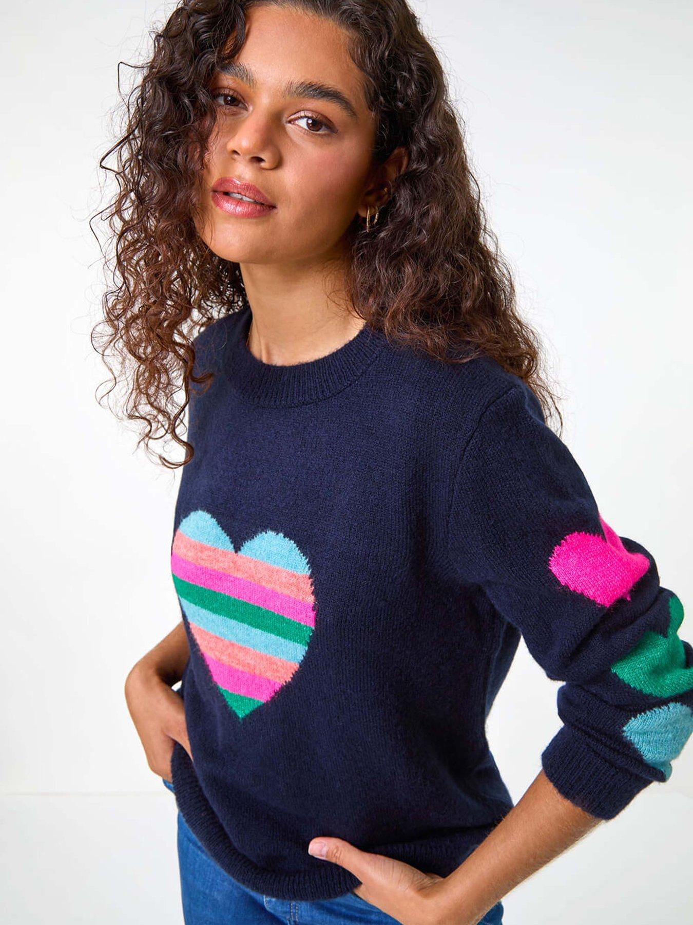 roman-multi-heart-detail-longline-jumper-blueoutfit