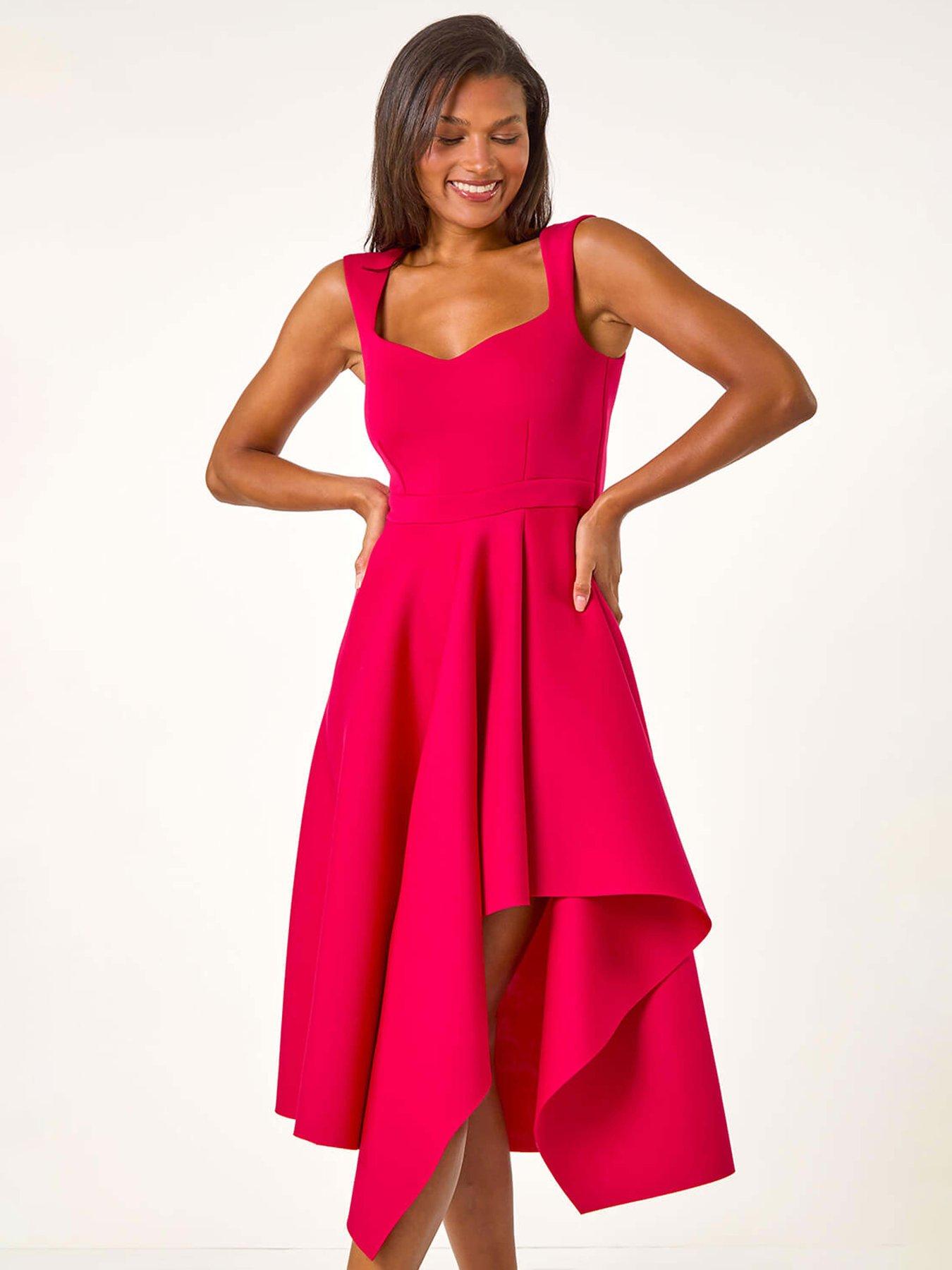 roman-asymmetric-flared-hem-midi-dress-pinkback