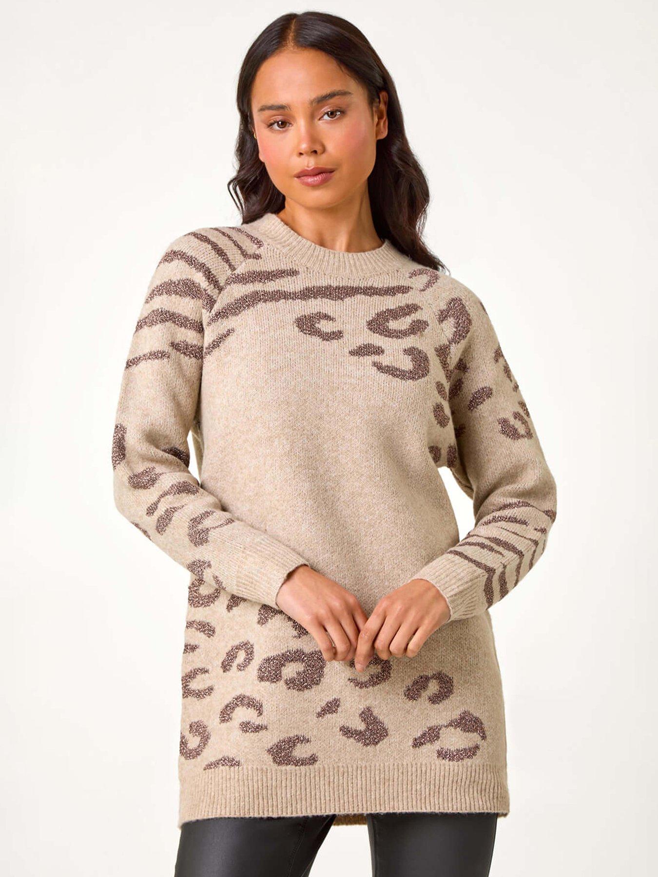 roman-animal-print-jumper-grey