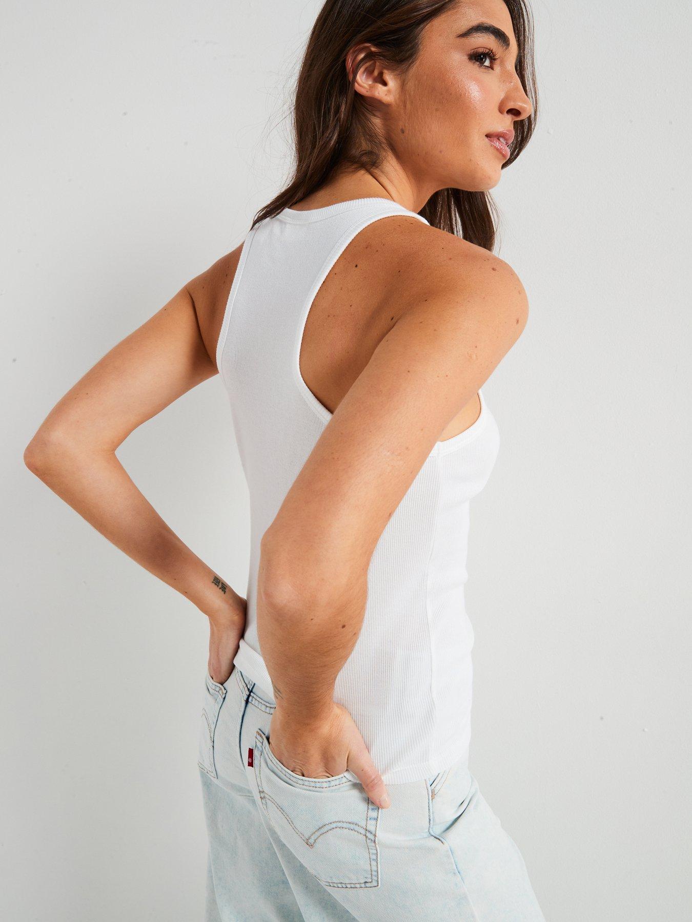Image 2 of 6 of Levi's Graphic Gemini Tank - Tank Serif 1873 Bright White